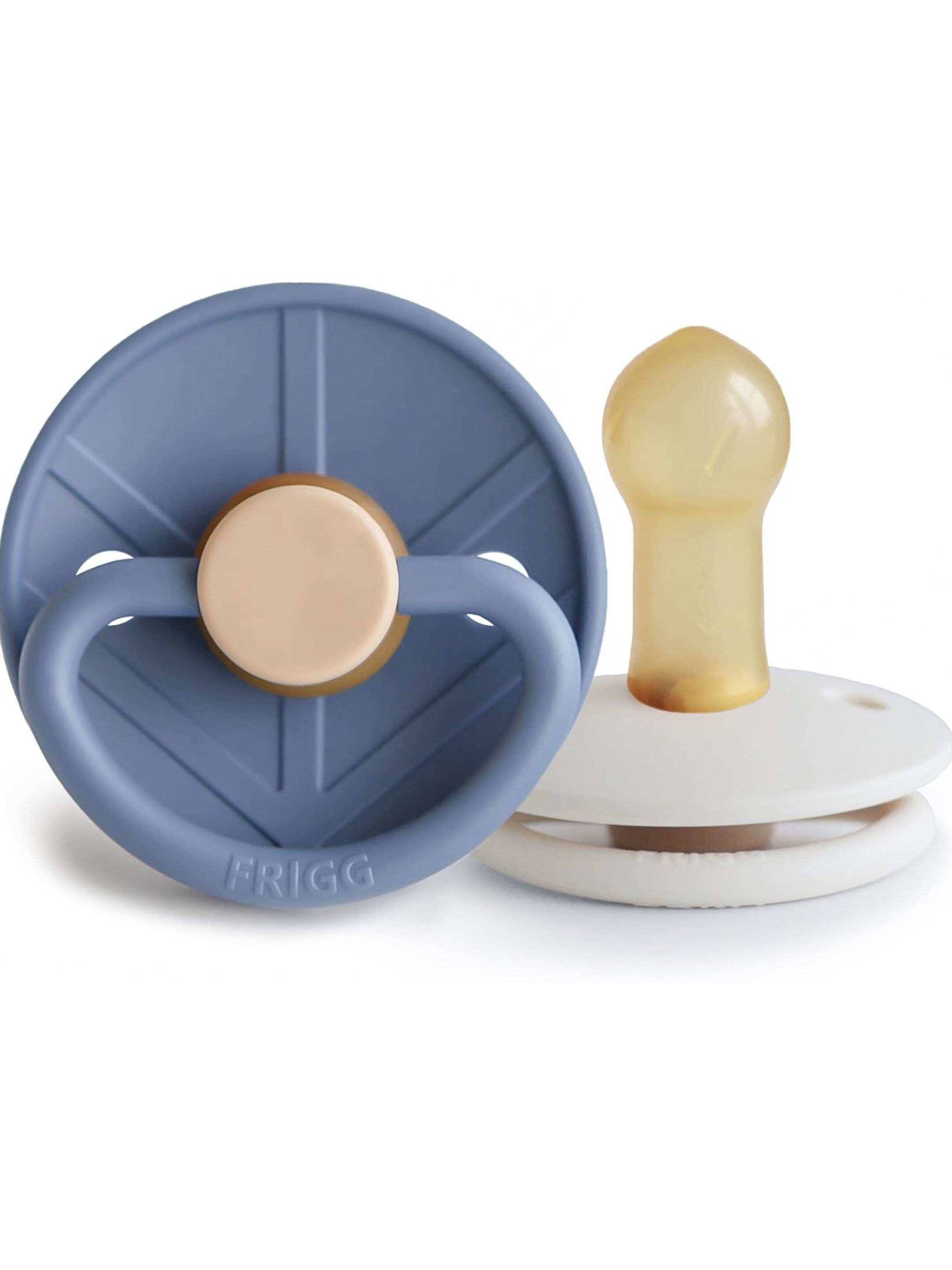 FRIGG Little Viking Latex Baby Pacifier 6-18M 2-Pack Ocean View/Cream - Size 2 image number 1