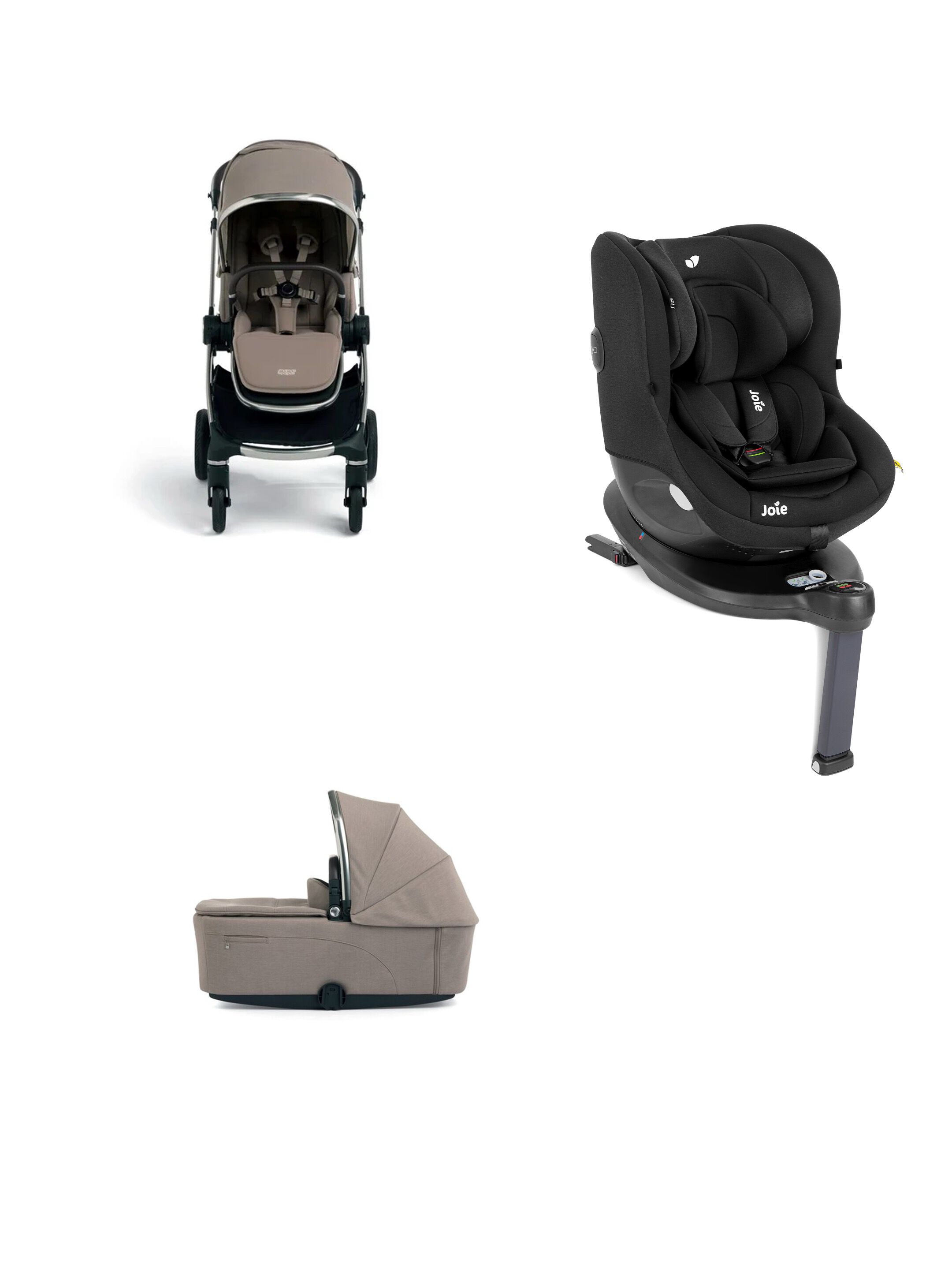Vardo Heritage Pushchair 3 Piece Bundle with Joie Car Seat Shale - Heritage