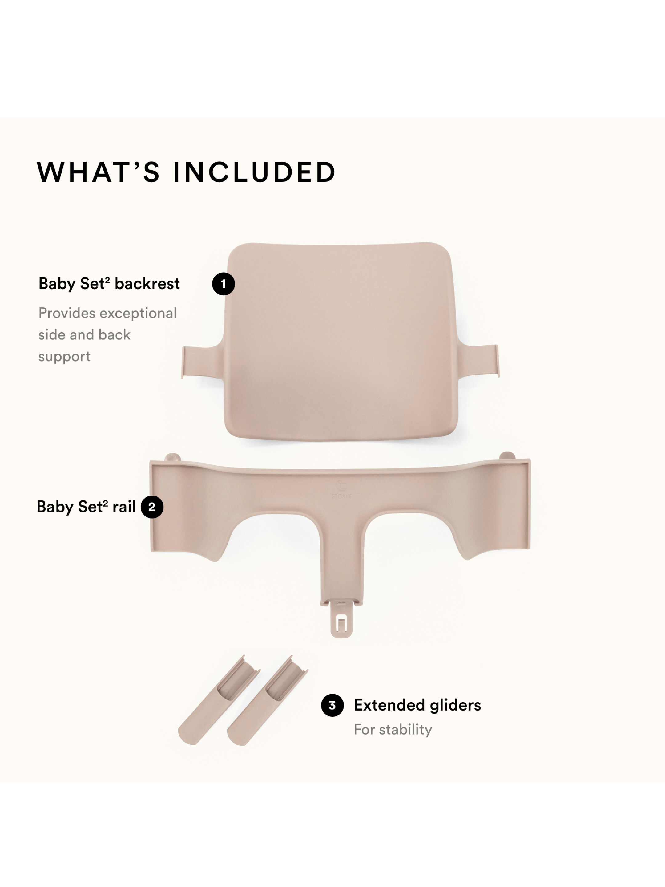 Stokke Tripp Trapp Baby Set - Serene Pink image number 2