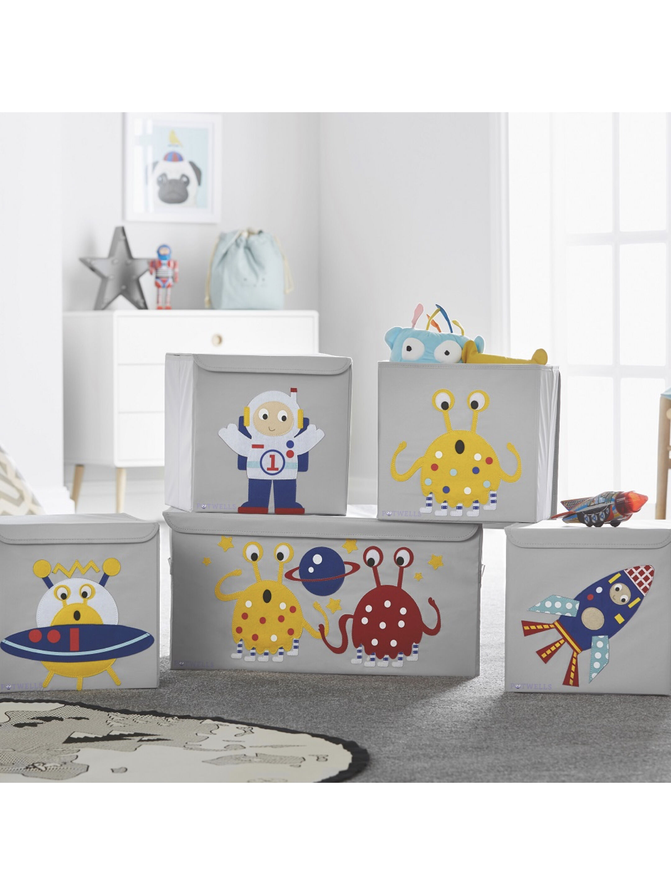 Potwells Children's Storage Box - Spaceship image number 5
