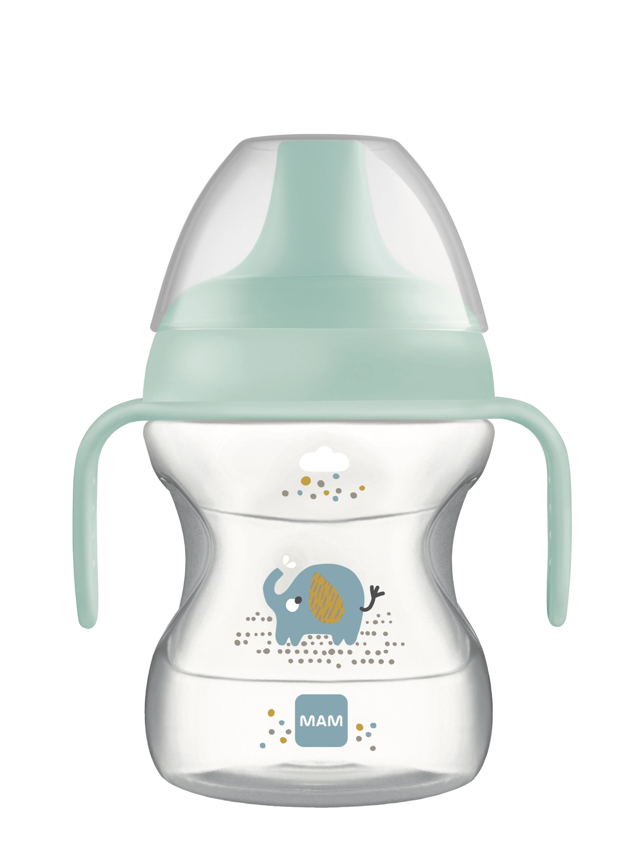 Mam Baby Learn To Drink Cup  Silicone Cup - 6 M+ | Wild Animals, Blue - 190 Ml - Pack of 1 image number 1