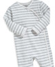 Organic Cotton Striped Wrap Sleepsuit image number 3