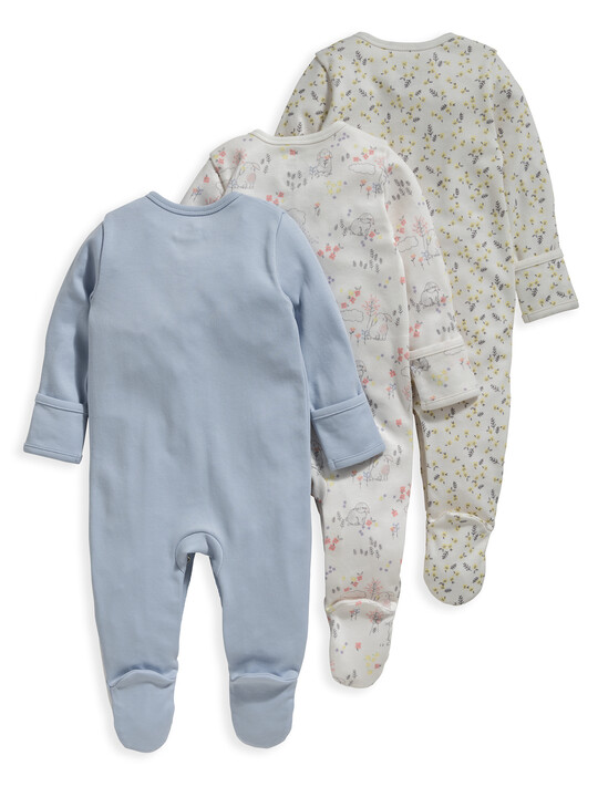 Bunny Sleepsuits 3 Pack image number 2