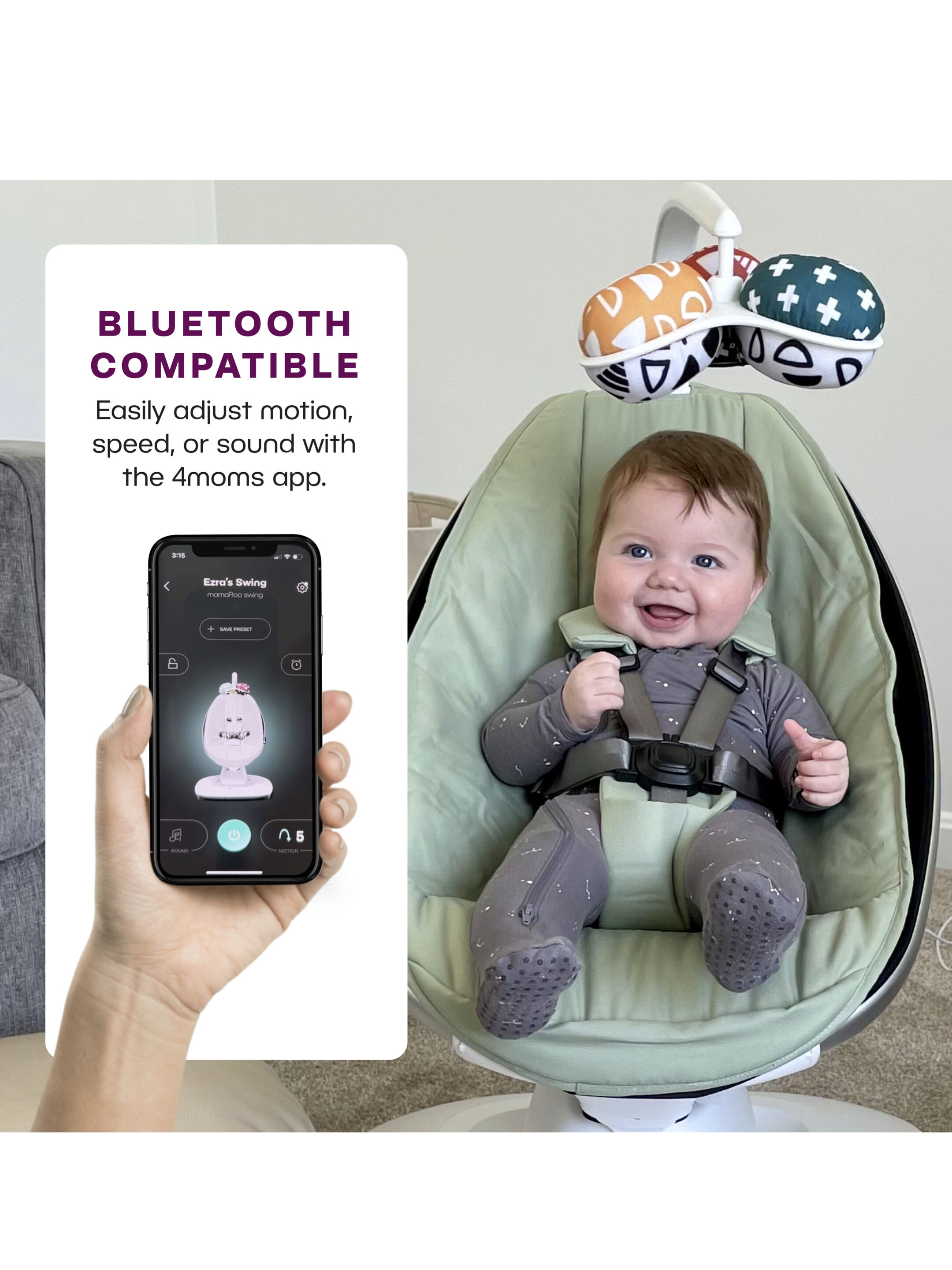4Moms Mamaroo - Multi-Motion Baby Swing - Sage image number 5