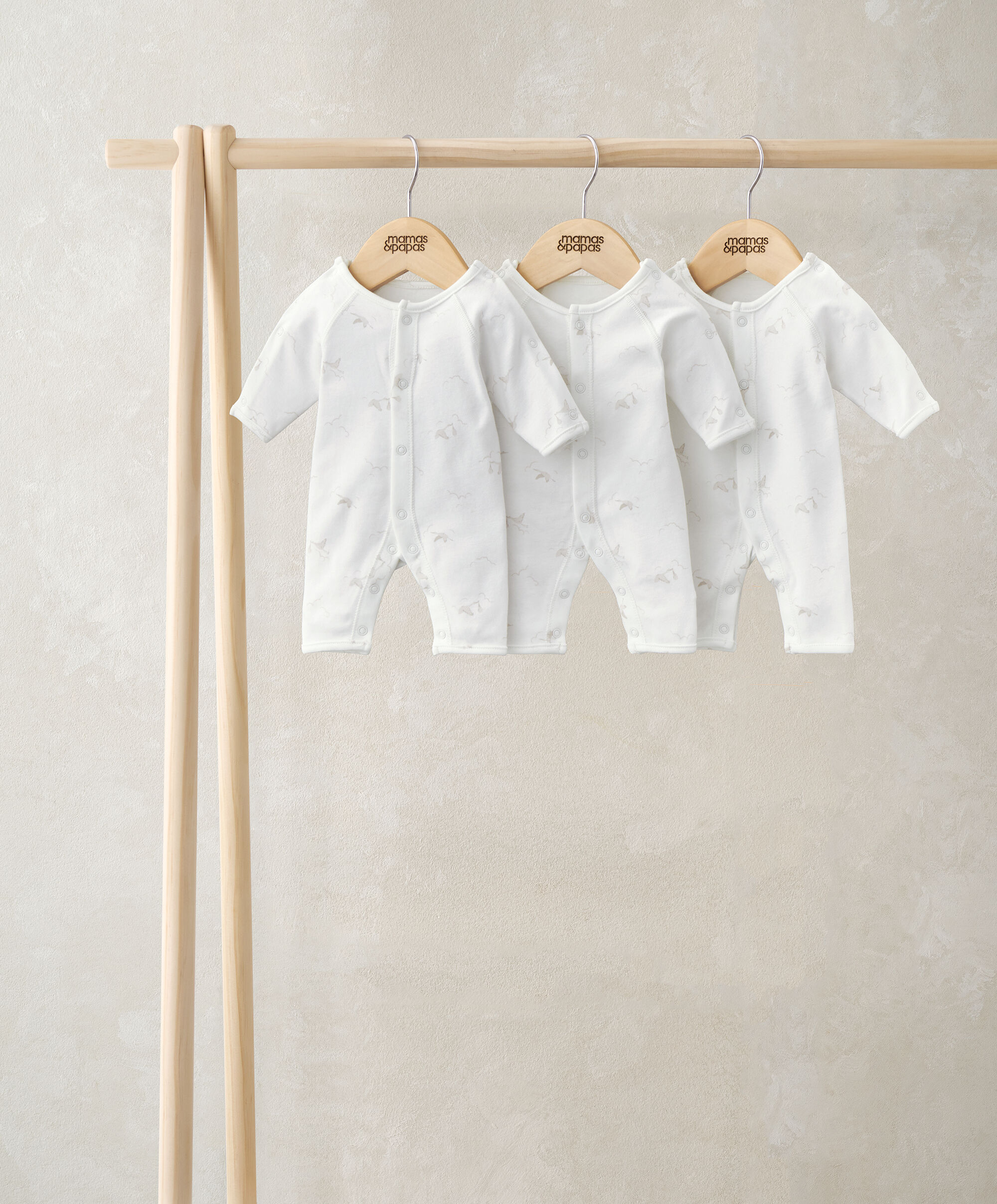 Stork Print Romper (Set of 3) - Premature