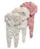 Mouse Jersey Cotton Sleepsuits 3 Pack image number 1