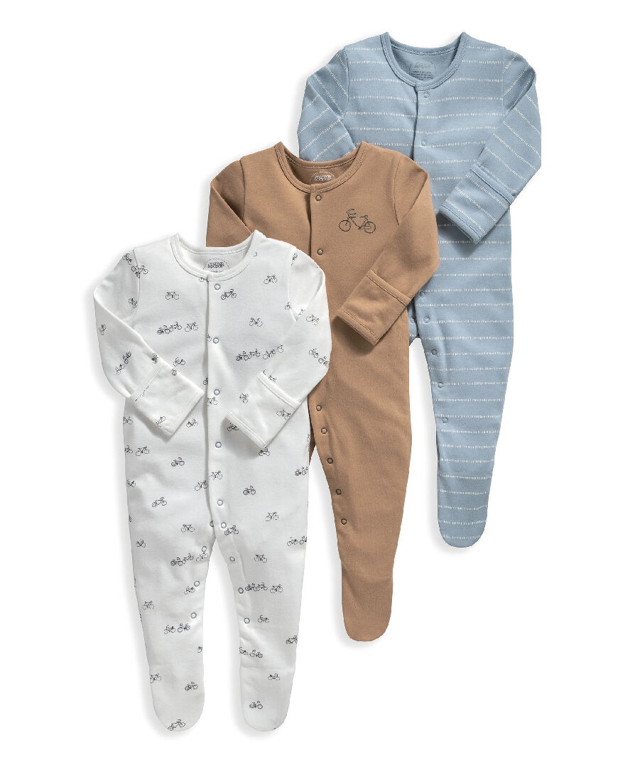3 Pack Bike Ride Sleepsuits image number 2