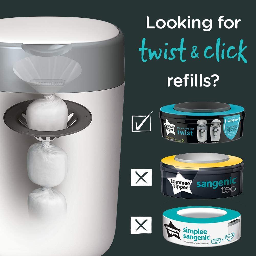 Tommee Tippee Nappy Disposal Sangenic Tec Refills, pack of 3 image number 3