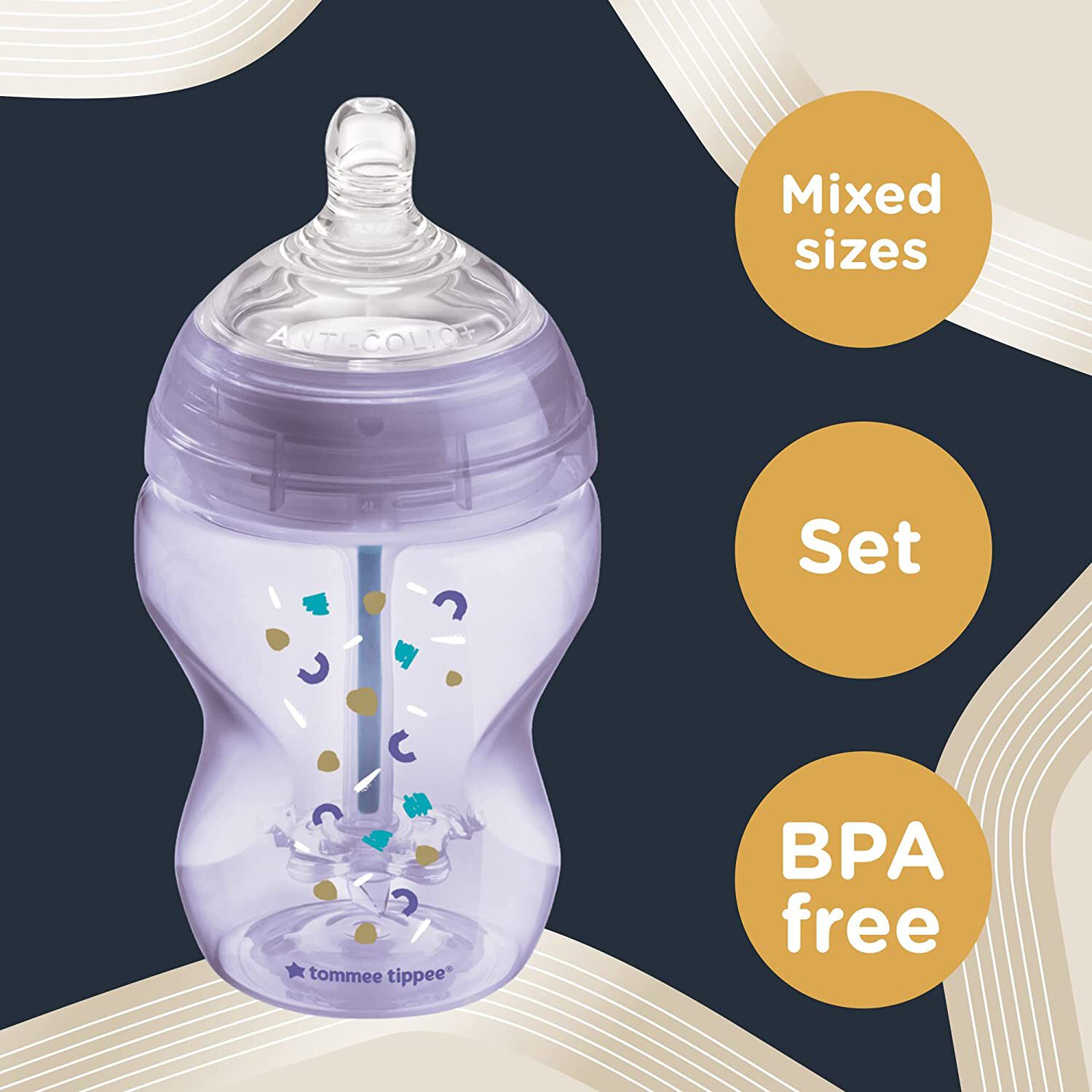 Tommee Tippee Advanced Anti-Colic Starter Bottle Kit - Purple image number 3