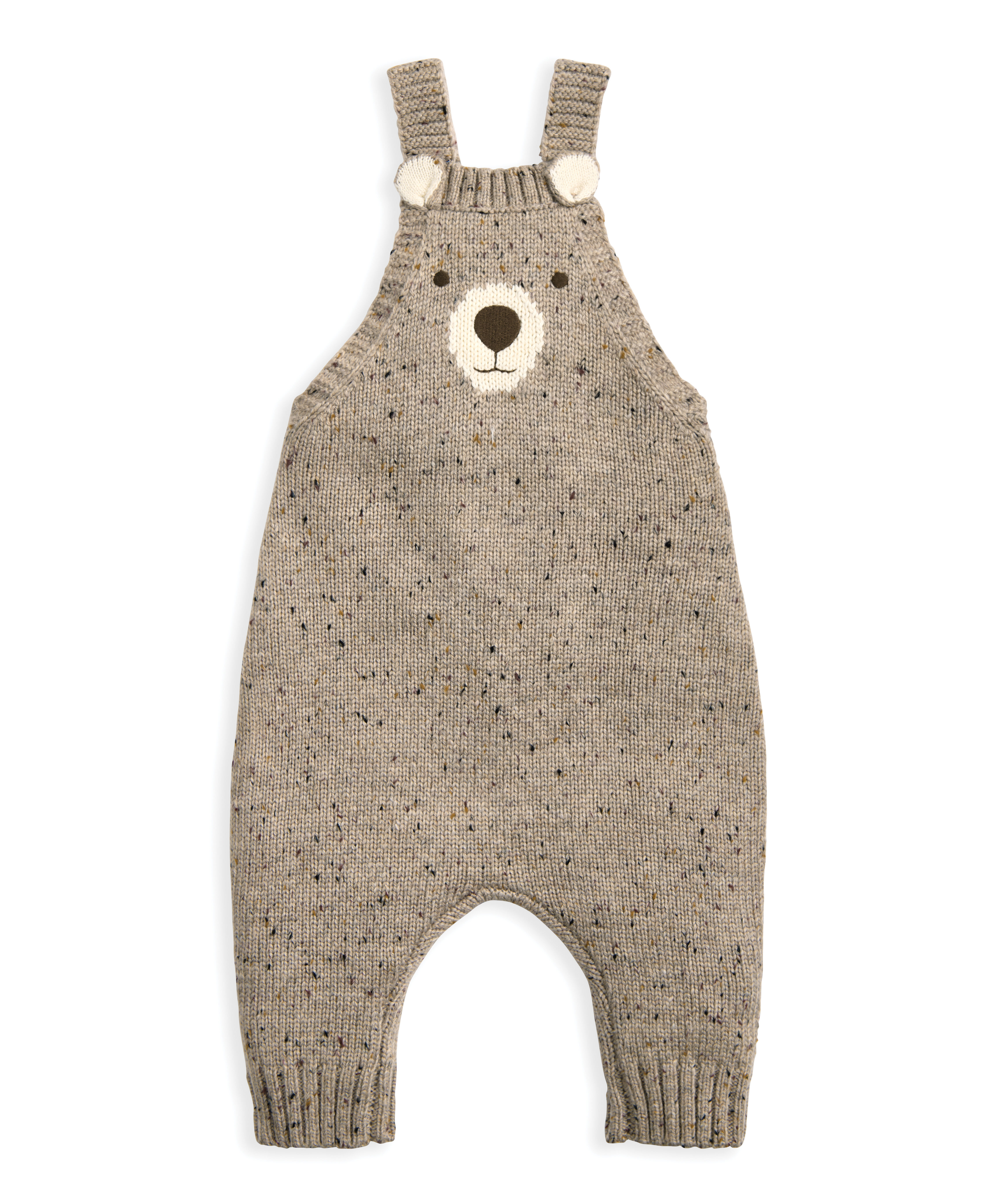 Knitted Bear Dungarees & Bodysuit Set (2 Pieces) image number 5