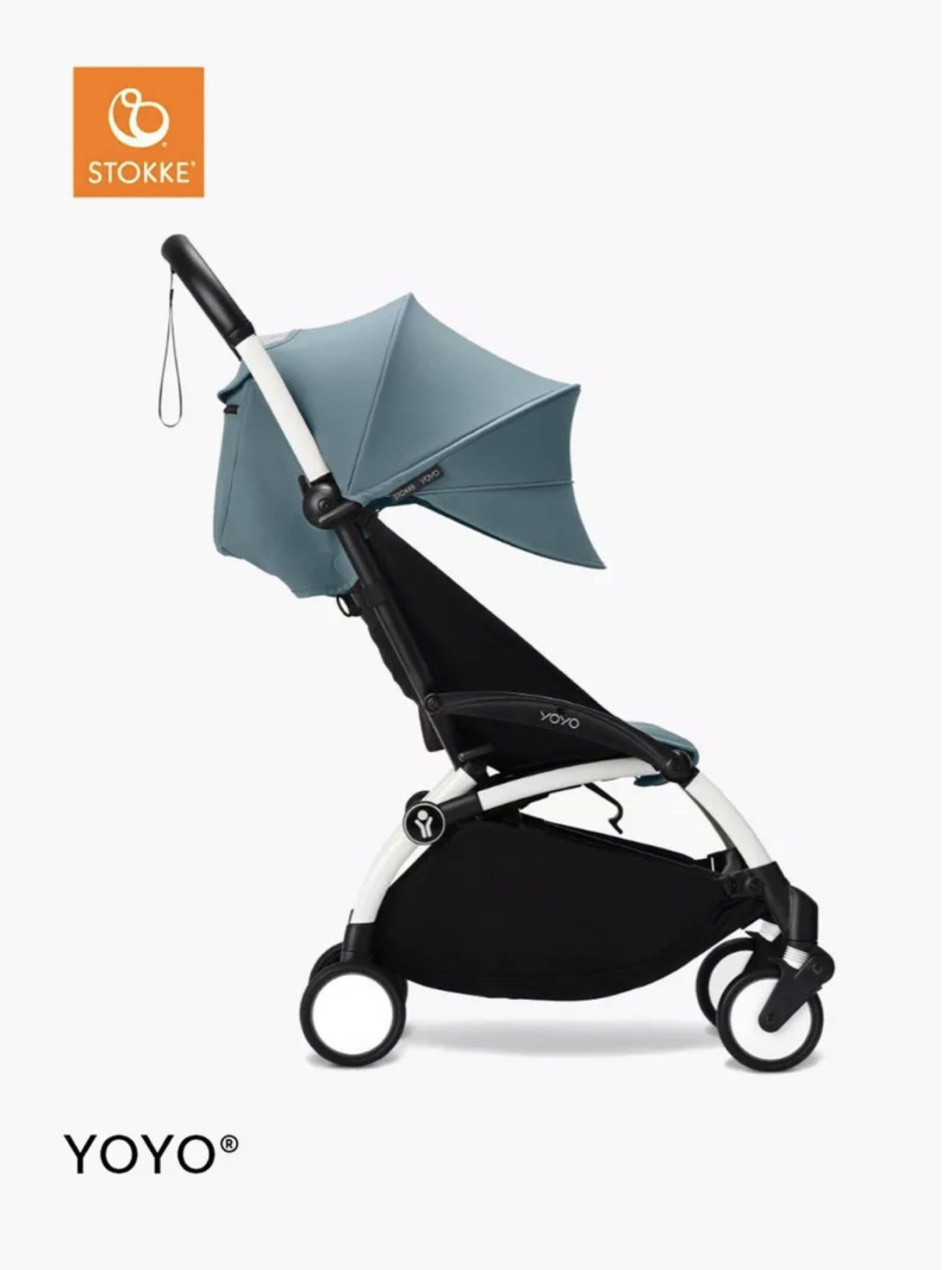 Stokke YOYO3 White Frame with 6+ Color Pack Aqua (2 Pieces) image number 2