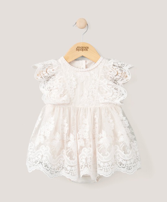 Buy Lace Frill Romper Rose Gold All-in-one's Rompers Mamas