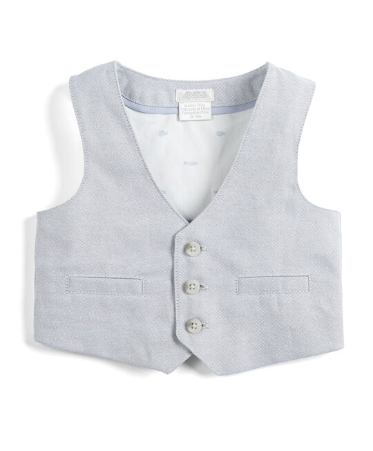 Linen Waistcoat, Shirt and Tie - 3 Piece Set image number 3
