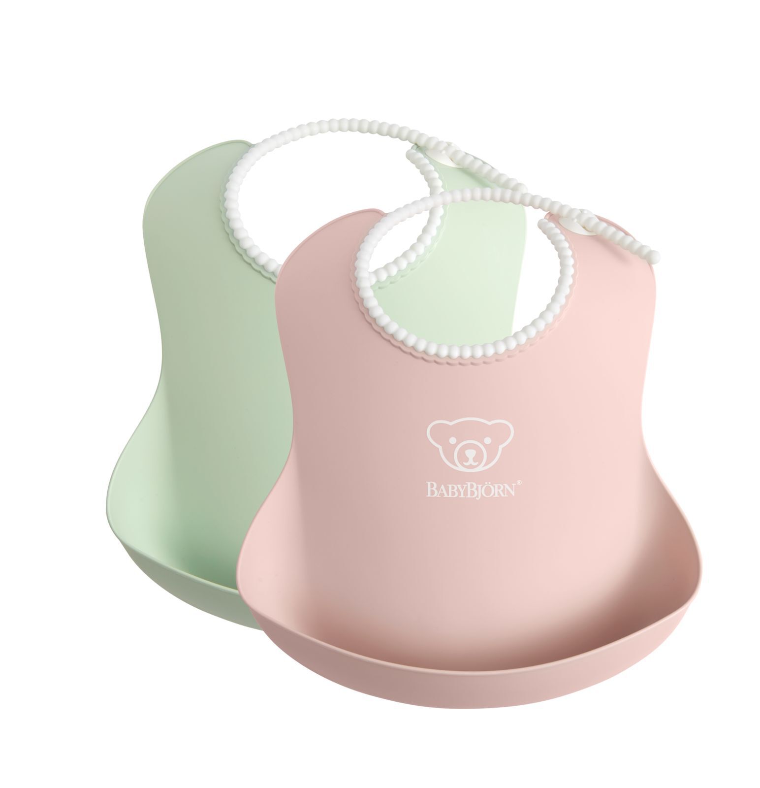 Babybjorn Baby Bib, 2-pack - Powder Green image number 1