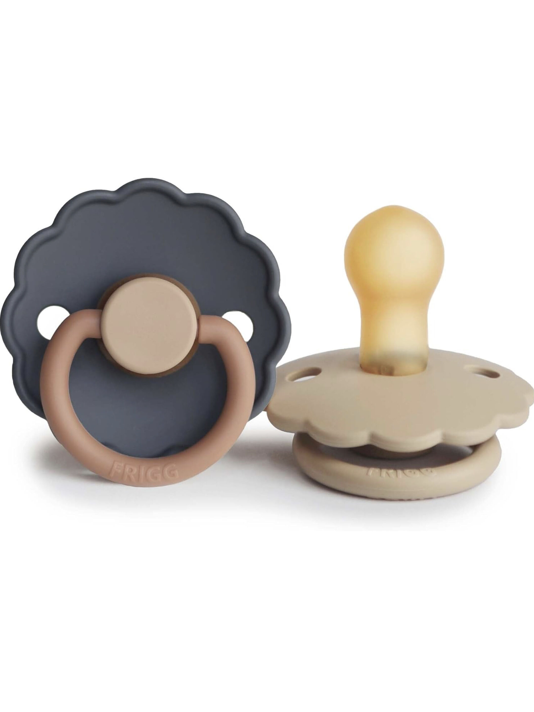 FRIGG Daisy Latex Baby Pacifier 0-6M 2-Pack Aurora/Croissant - Size 1 image number 1