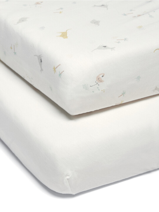 Cotbed Fitted Sheets (Pack of 2) - Wildly Adventures image number 1
