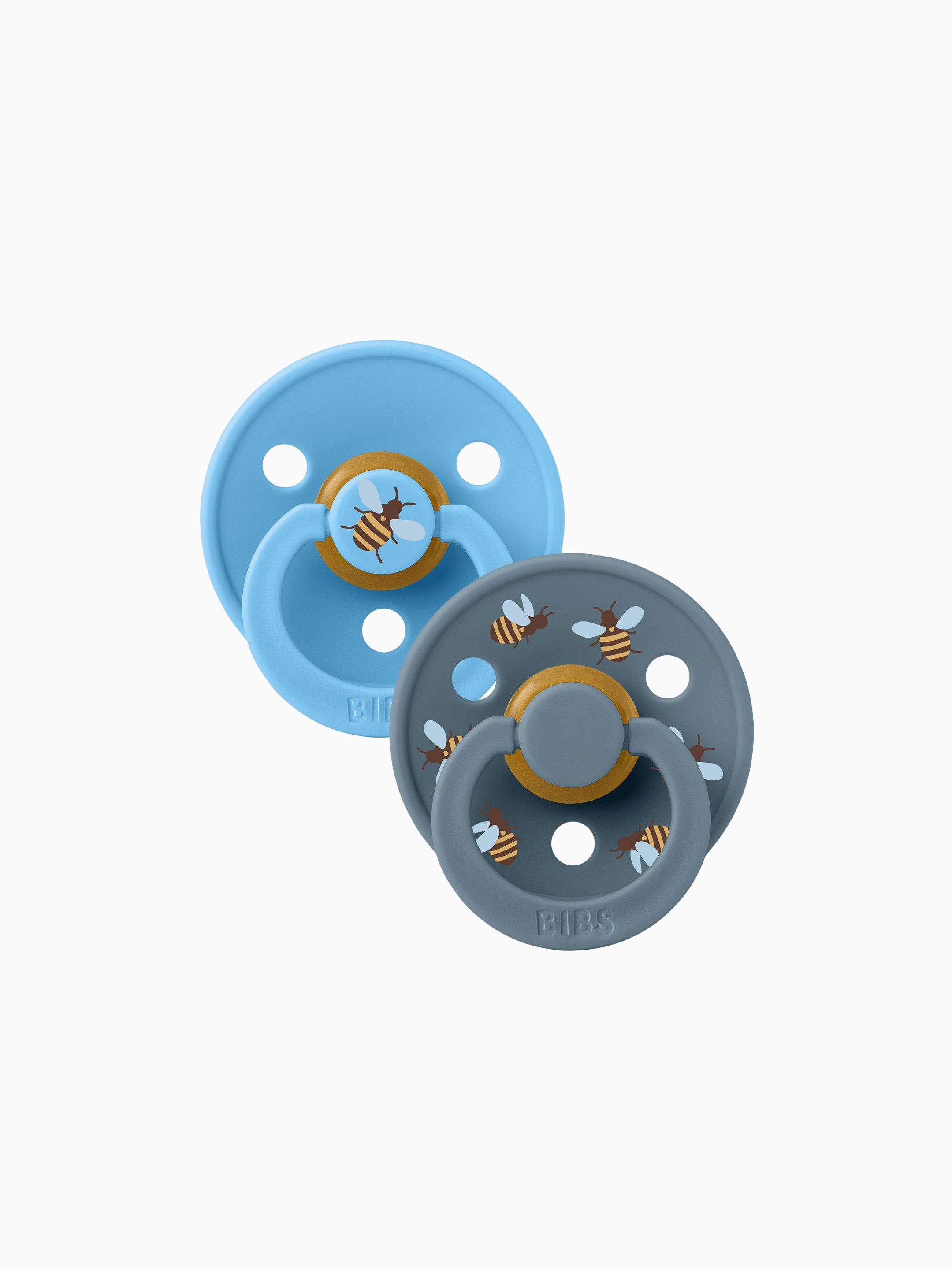 BIBS Pacifier Studio Colour 2 PACK Bumblebee Latex Size 2 Breeze Mix image number 1