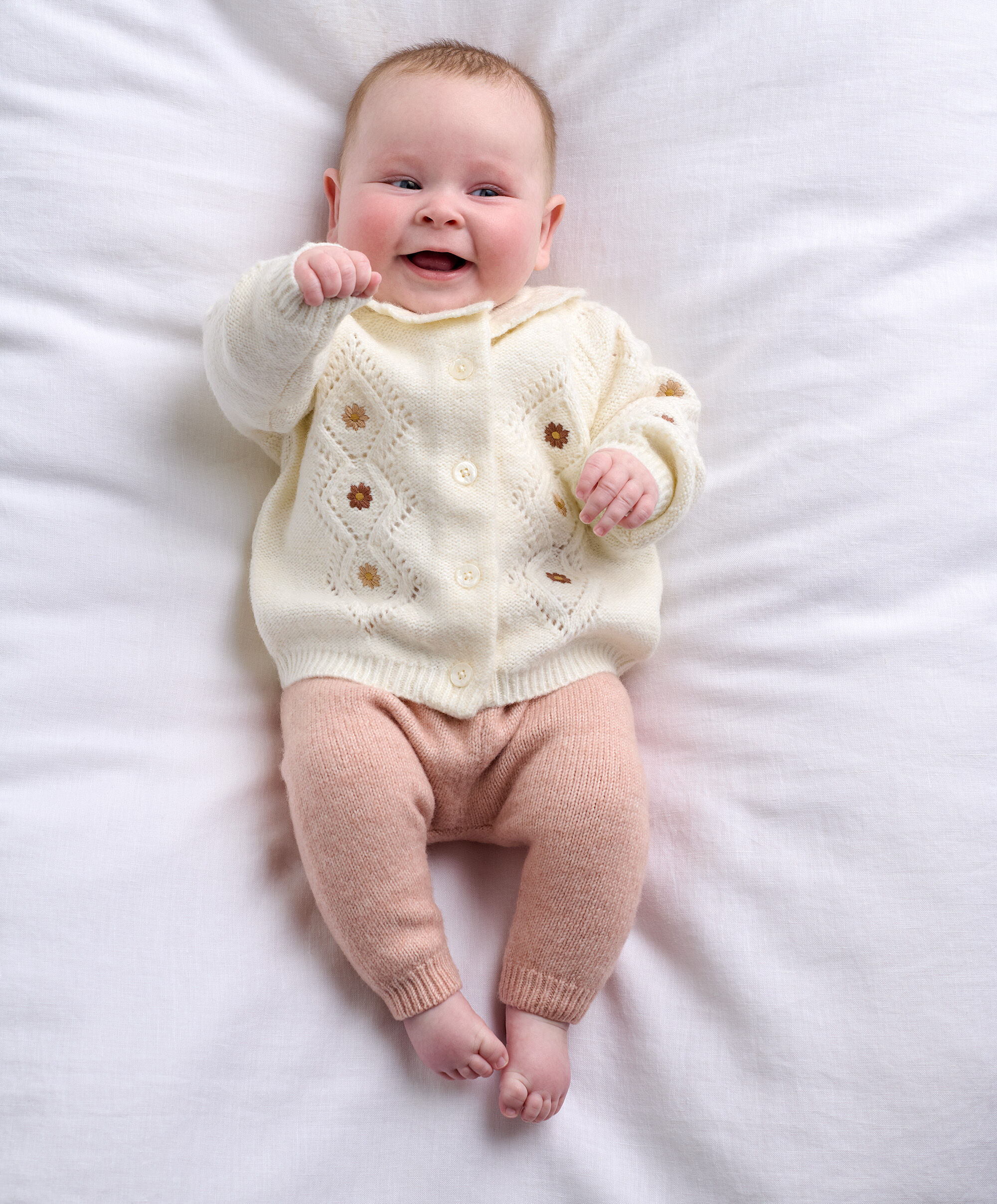 2pc Emb Knit Cardi & Legging Set