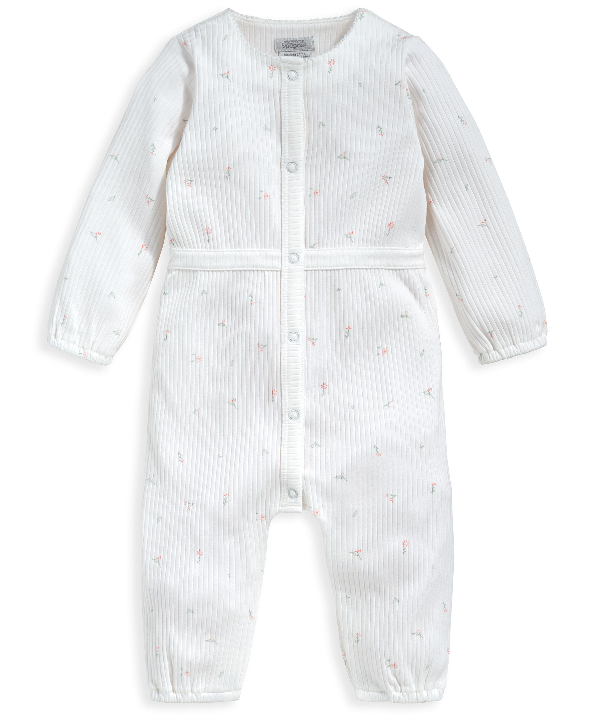 Floral Waisted Romper image number 1