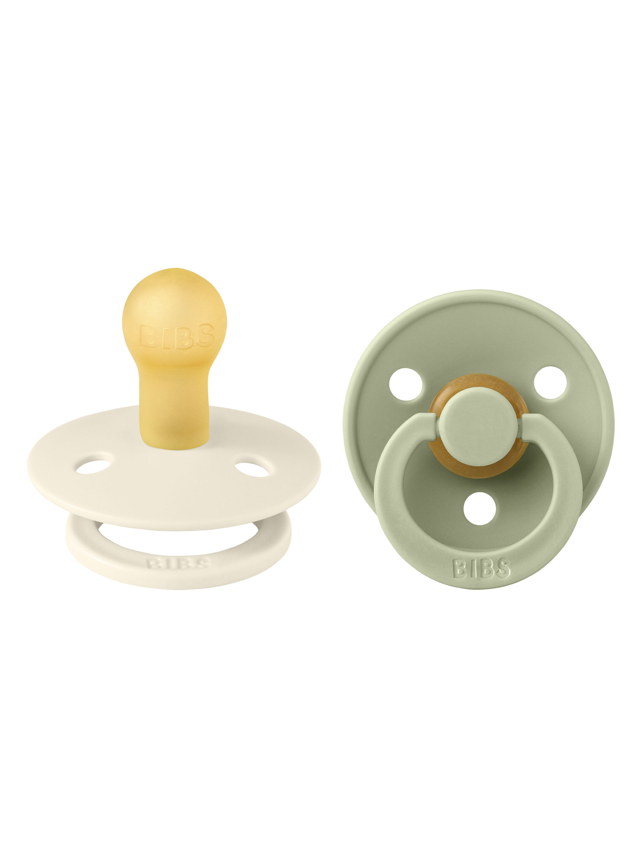 Bibs Colour 2 Pack S1 - Ivory/Sage (0+ months) image number 1