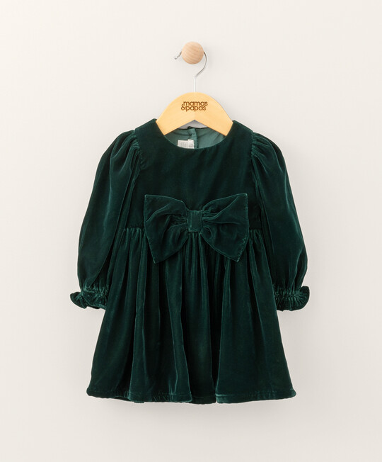 Buy Velvet Bow Dress - Dresses | Mamas & Papas Bahrain Buy Velvet Bow Dress - Dresses | Mamas & Papas Bahrain