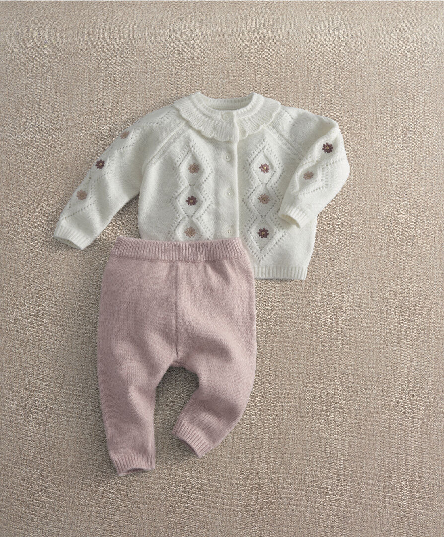 2pc Emb Knit Cardi & Legging Set image number 3