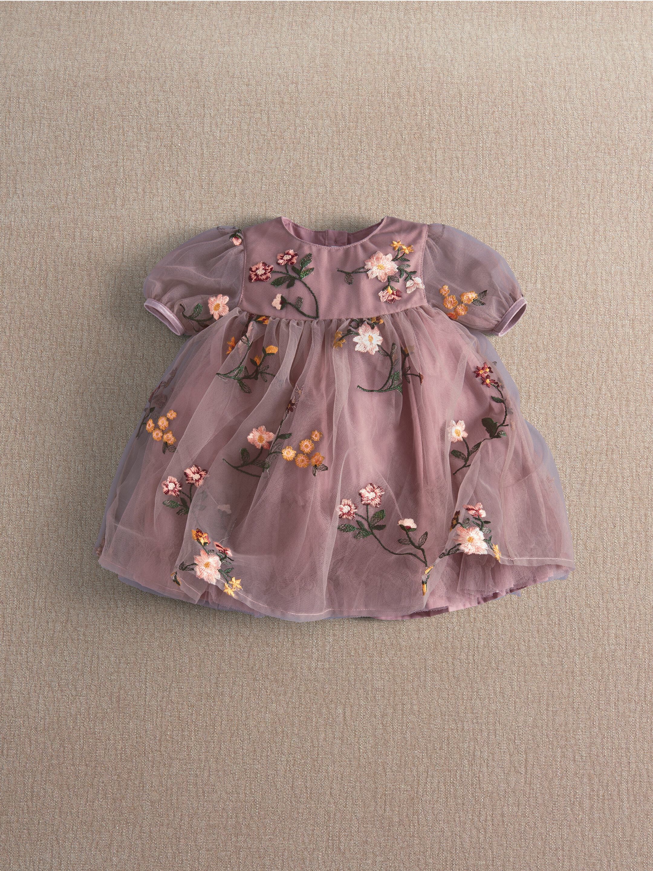 Plum Embroidered Dress image number 1