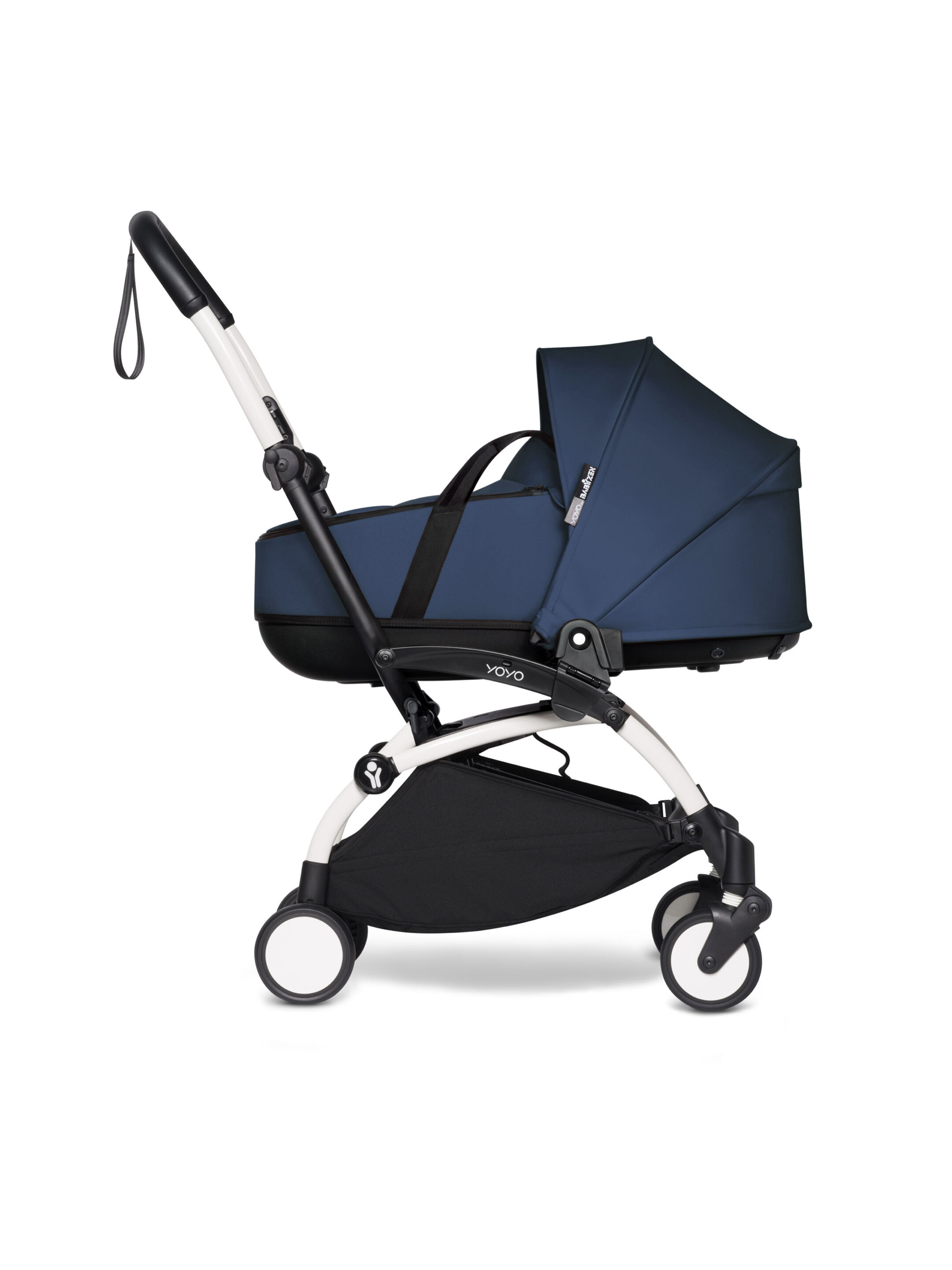 YOYO2 Stroller White Frame with Air France Blue Bassinet image number 2