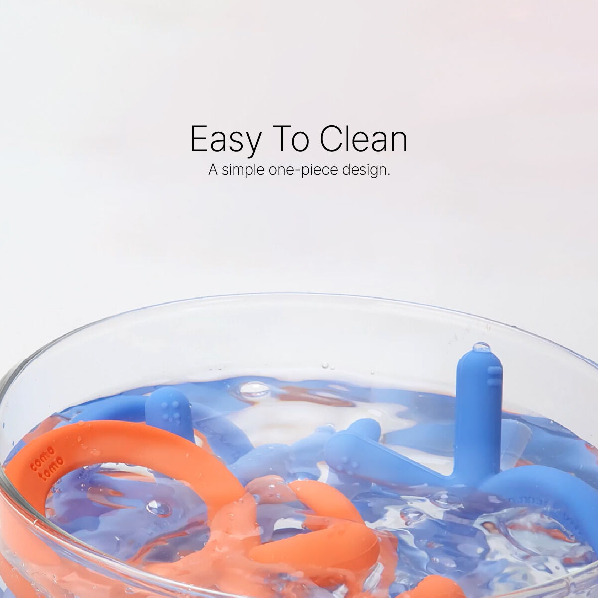 Comotomo Silicone Baby Teether Orange 3 Months + image number 6