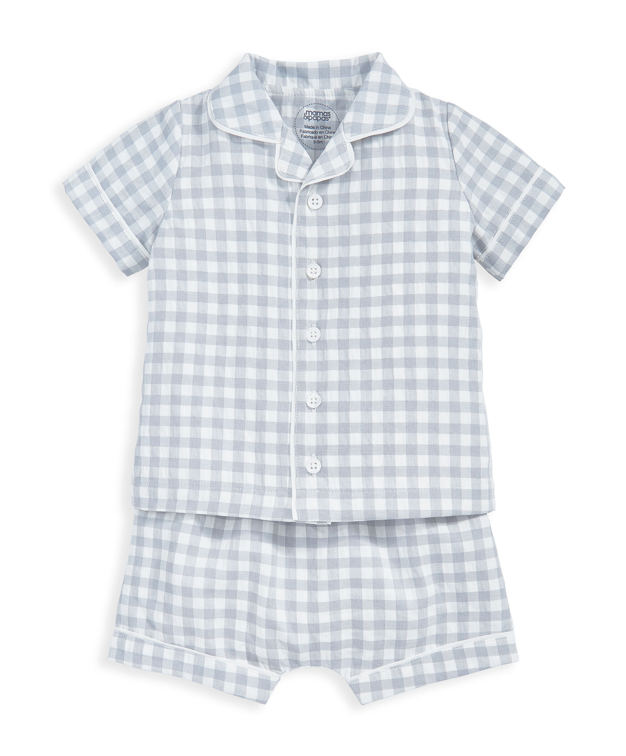 2 Piece Blue Gingham PJs image number 2
