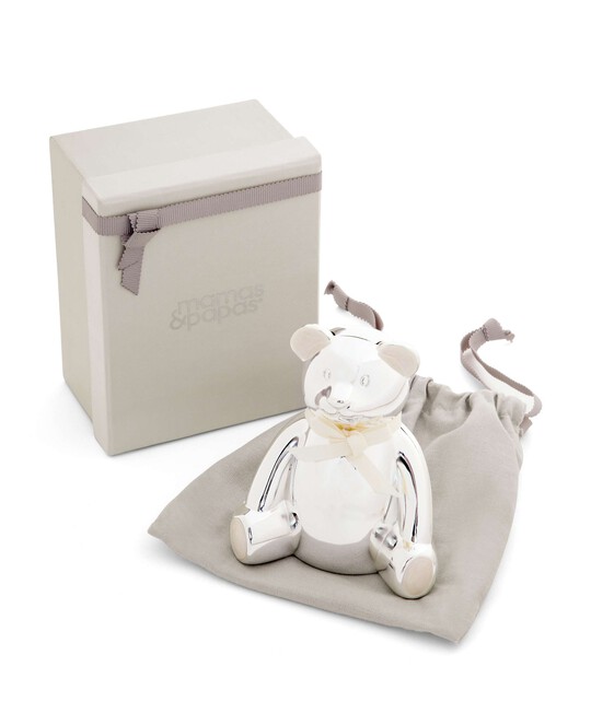 Silver Plated Bear Money Box image number 3