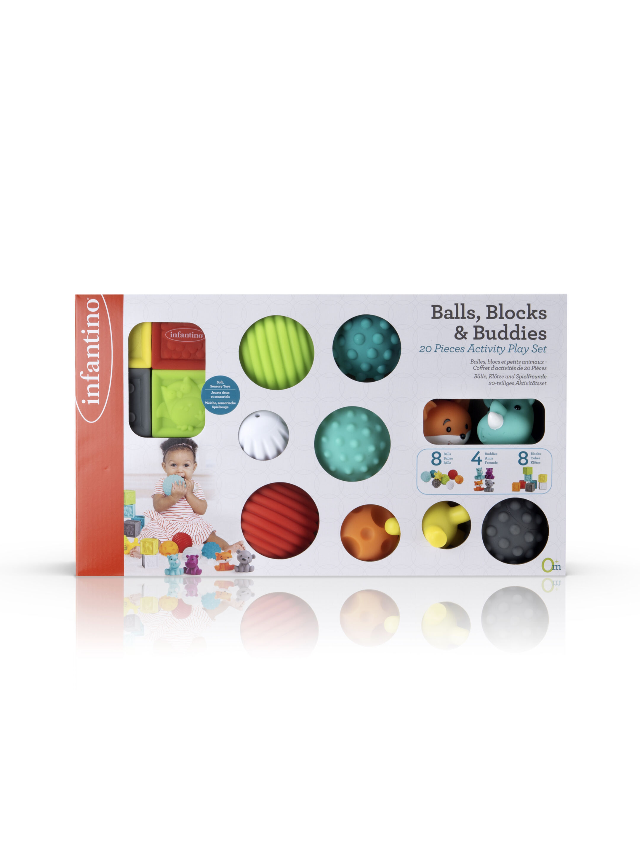 Infantino Balls, Blocks & Buddies Activity Play Set - 20 Piece image number 2