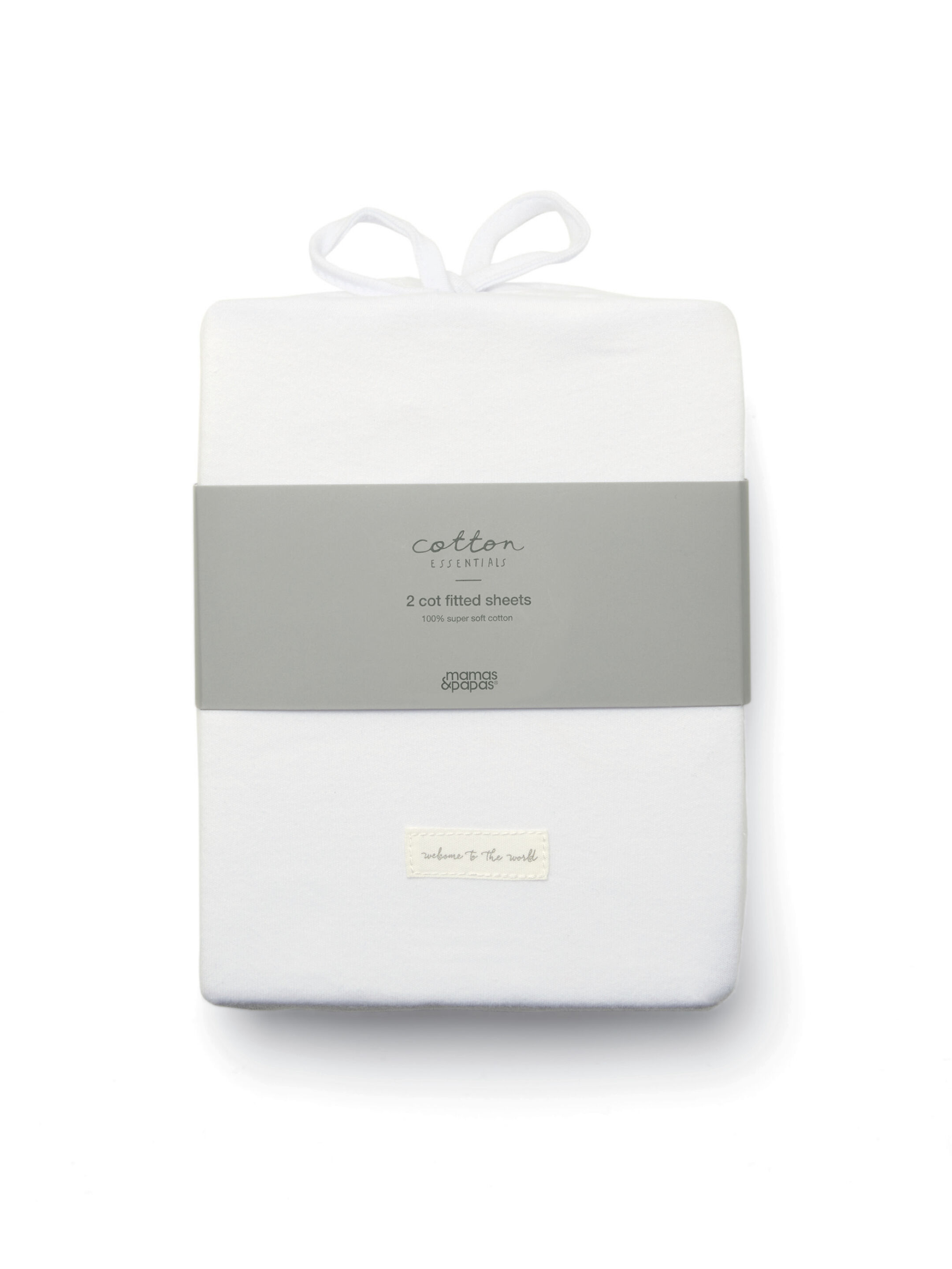 2 Pack Cotbed Fitted Sheets (63x127cm) - White