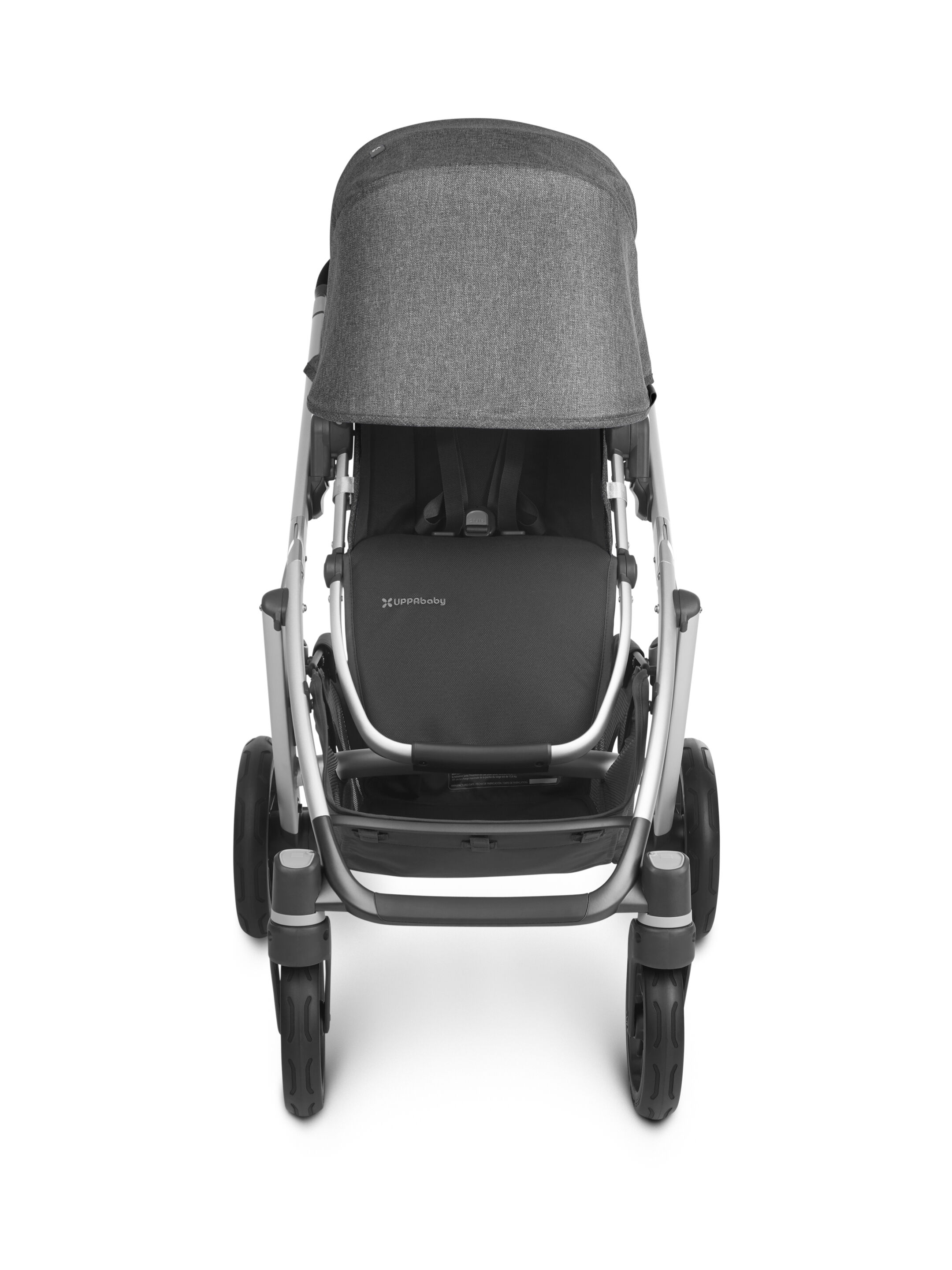 Uppababy - Vista V2 Stroller- Jordan (Charcoal/grey m&eacute;lange fabric/silver/black leather) image number 3