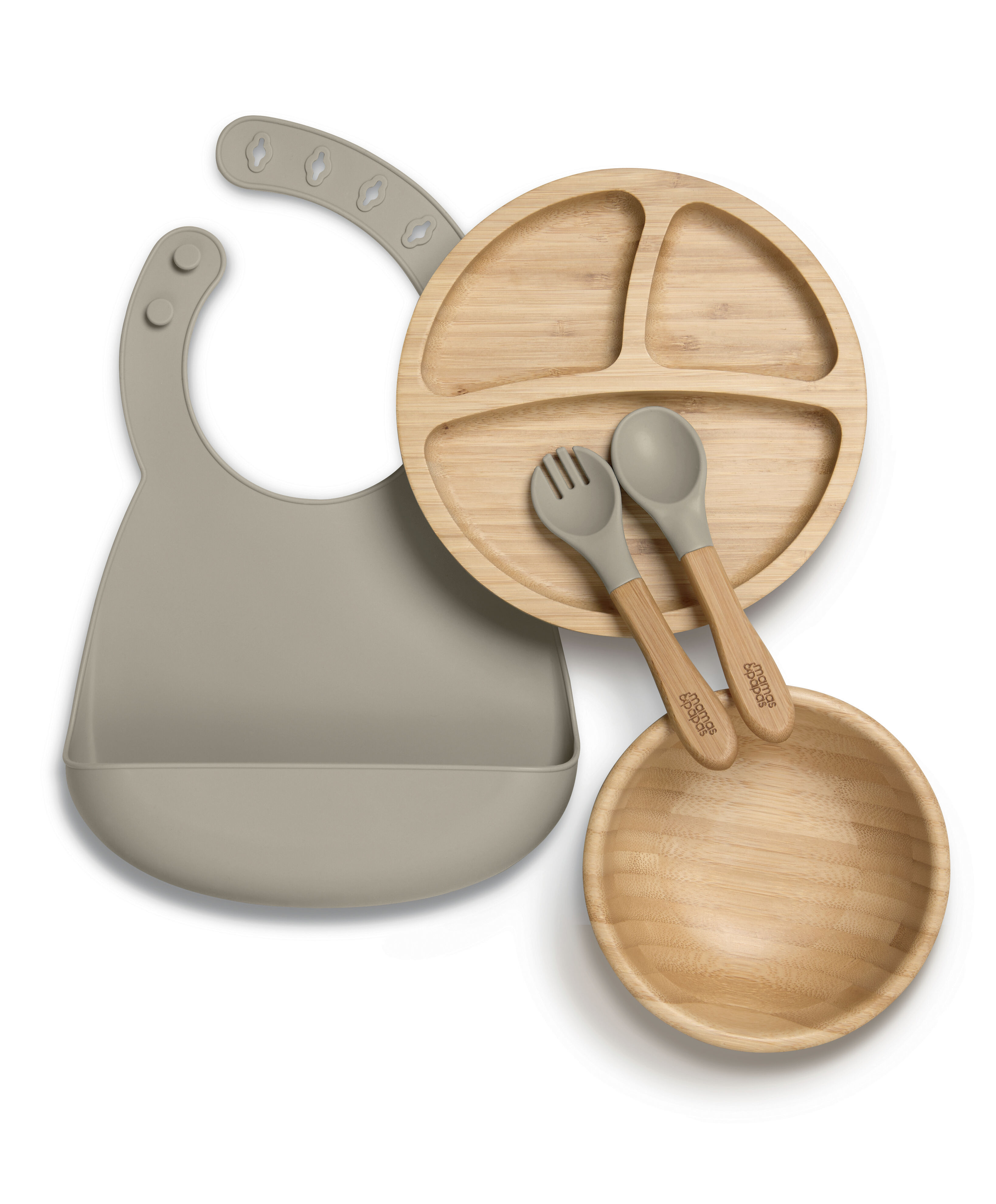 First Mealtime Bamboo Set - Truffle image number 2