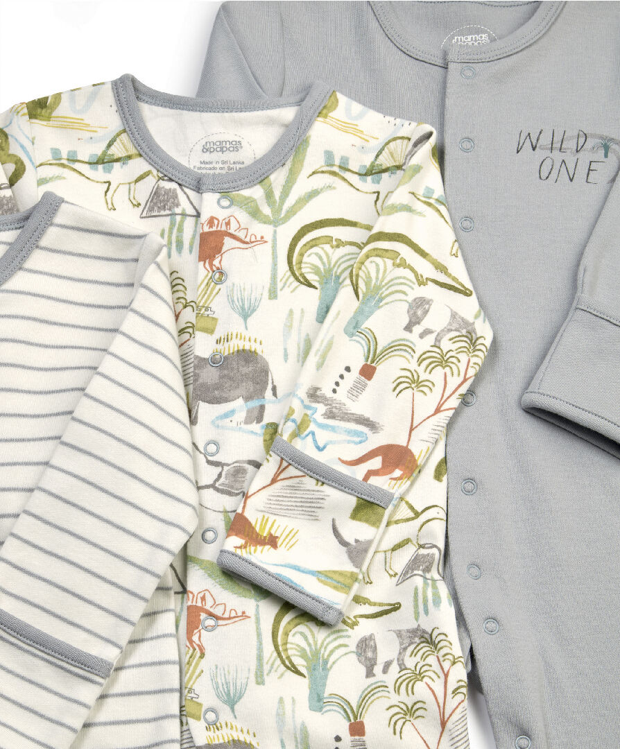 Safari Sleepsuits 3 Pack image number 2