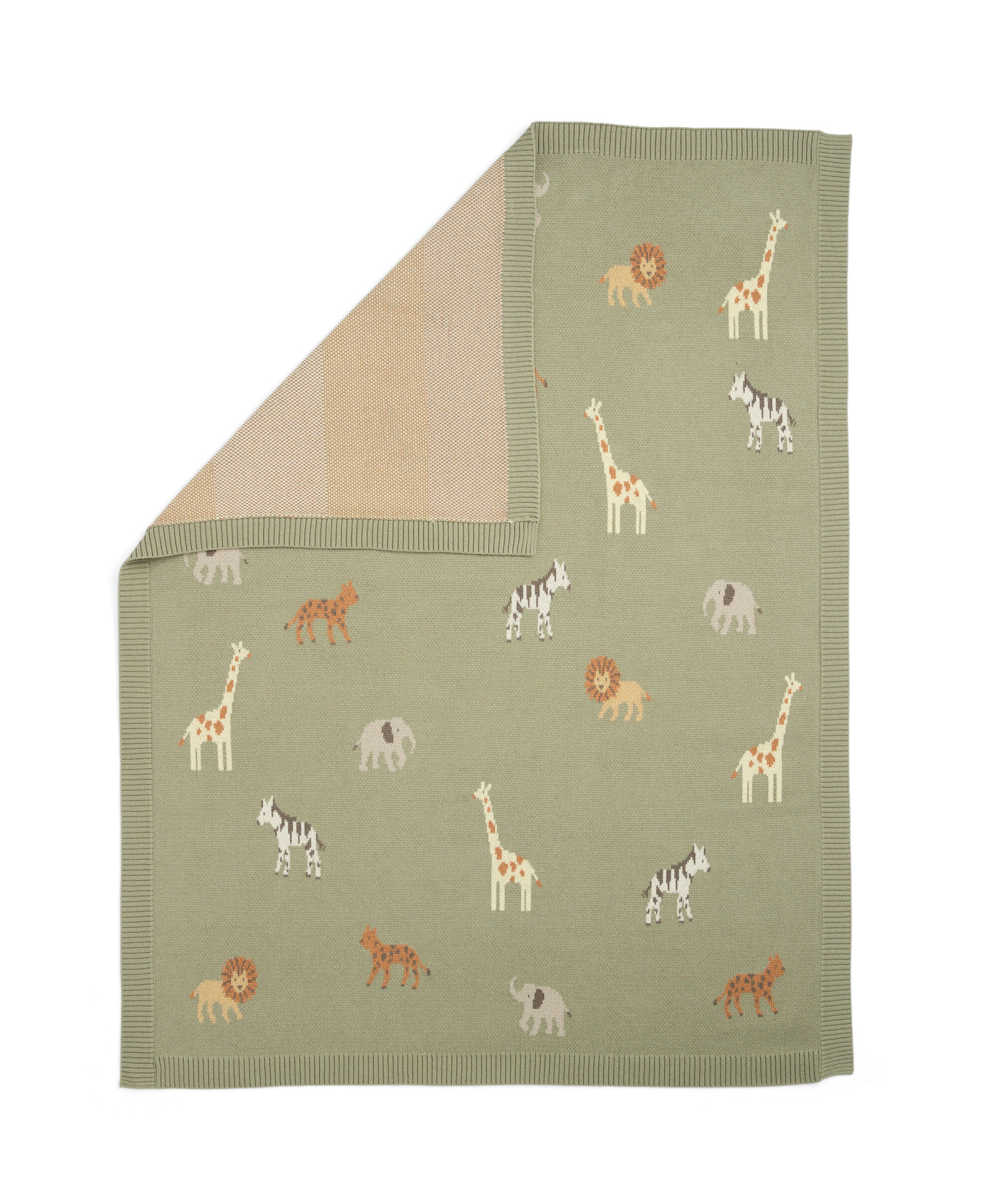 Knitted Blanket - Safari Sage image number 4