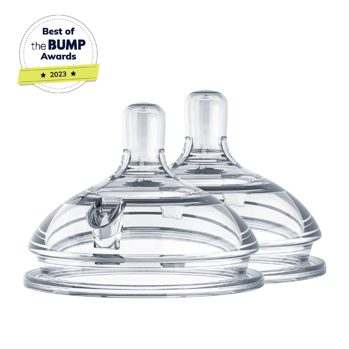 Comotomo Natural Teat Silicone Nipples (Fast Flow) Transparent 2 Pcs image number 1