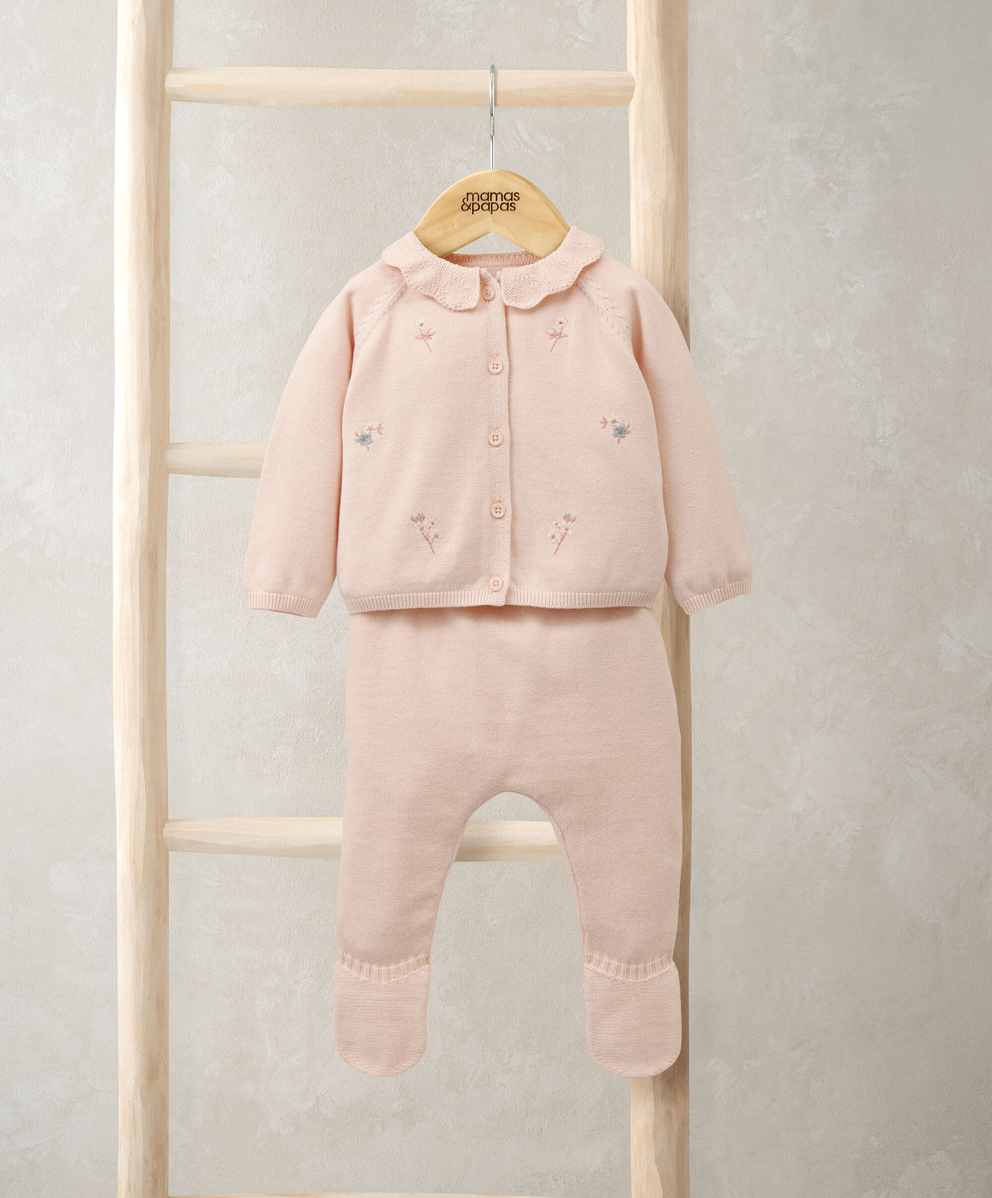 Embroidered Knit Set