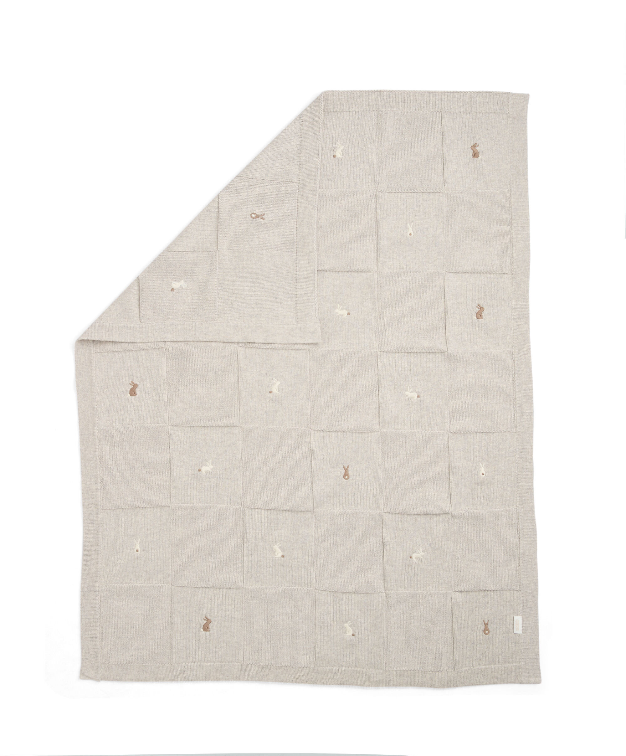 Knitted Blanket - Bunny Grey image number 3