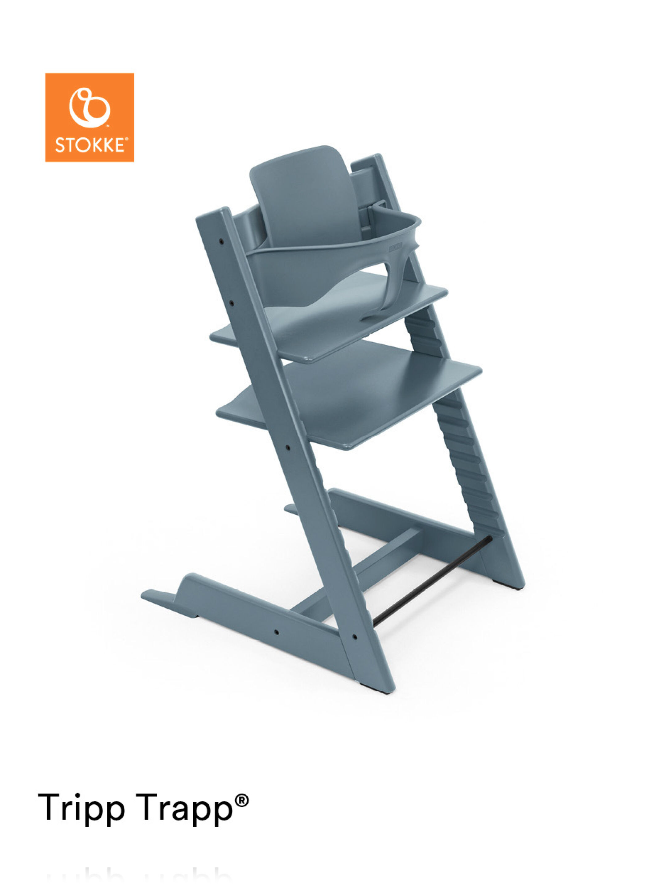 Stokke Tripp Trapp Chair with Baby Set - Fjord Blue image number 1