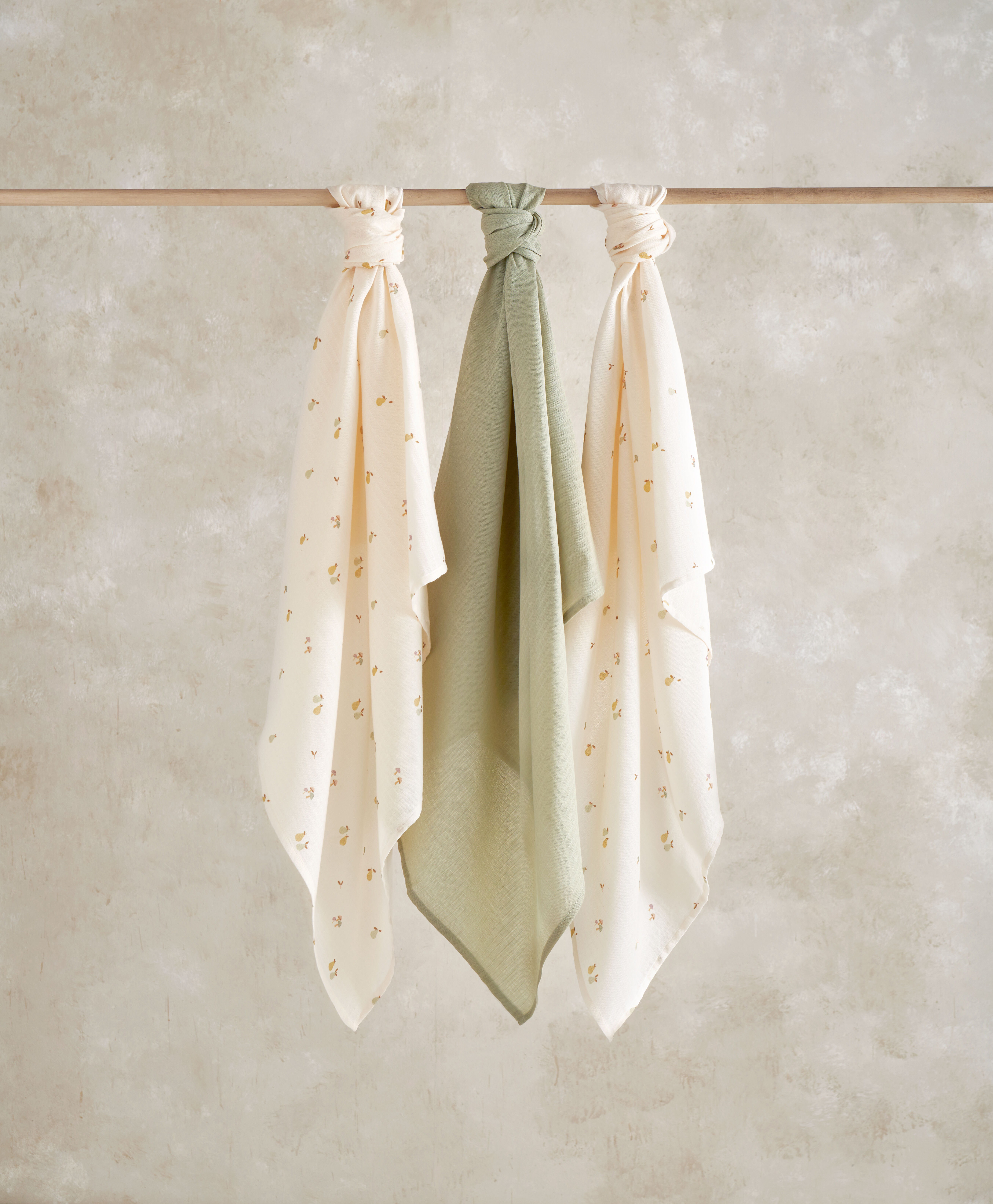 3Pk Muslin Squares Lrg - Orchard image number 1