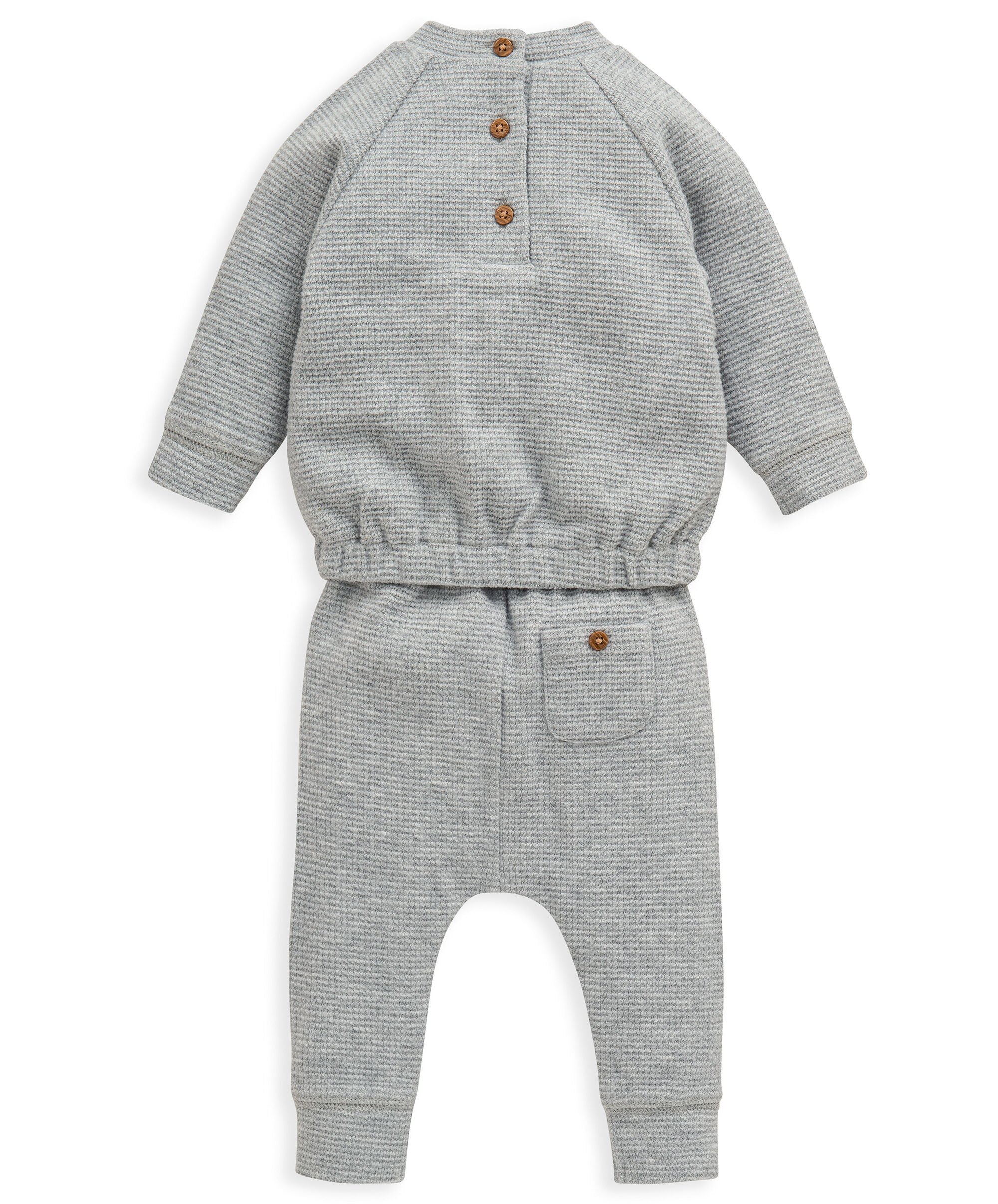 Grey Brushed Waffle Set image number 2