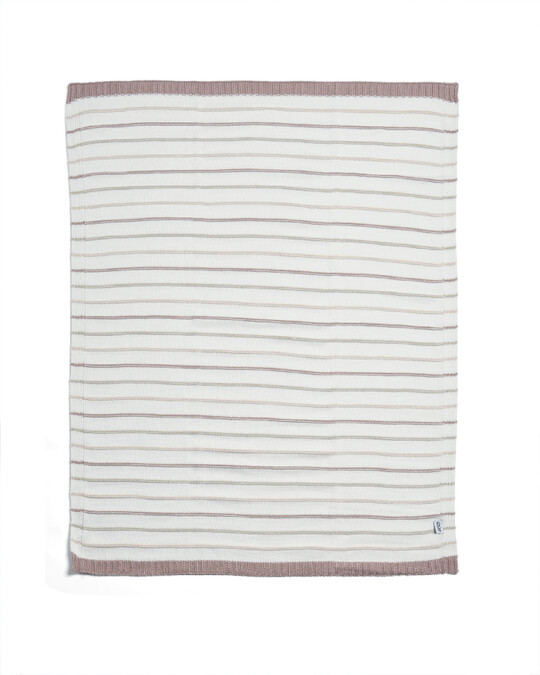 Blanket Knitted - Pink Stripe image number 3