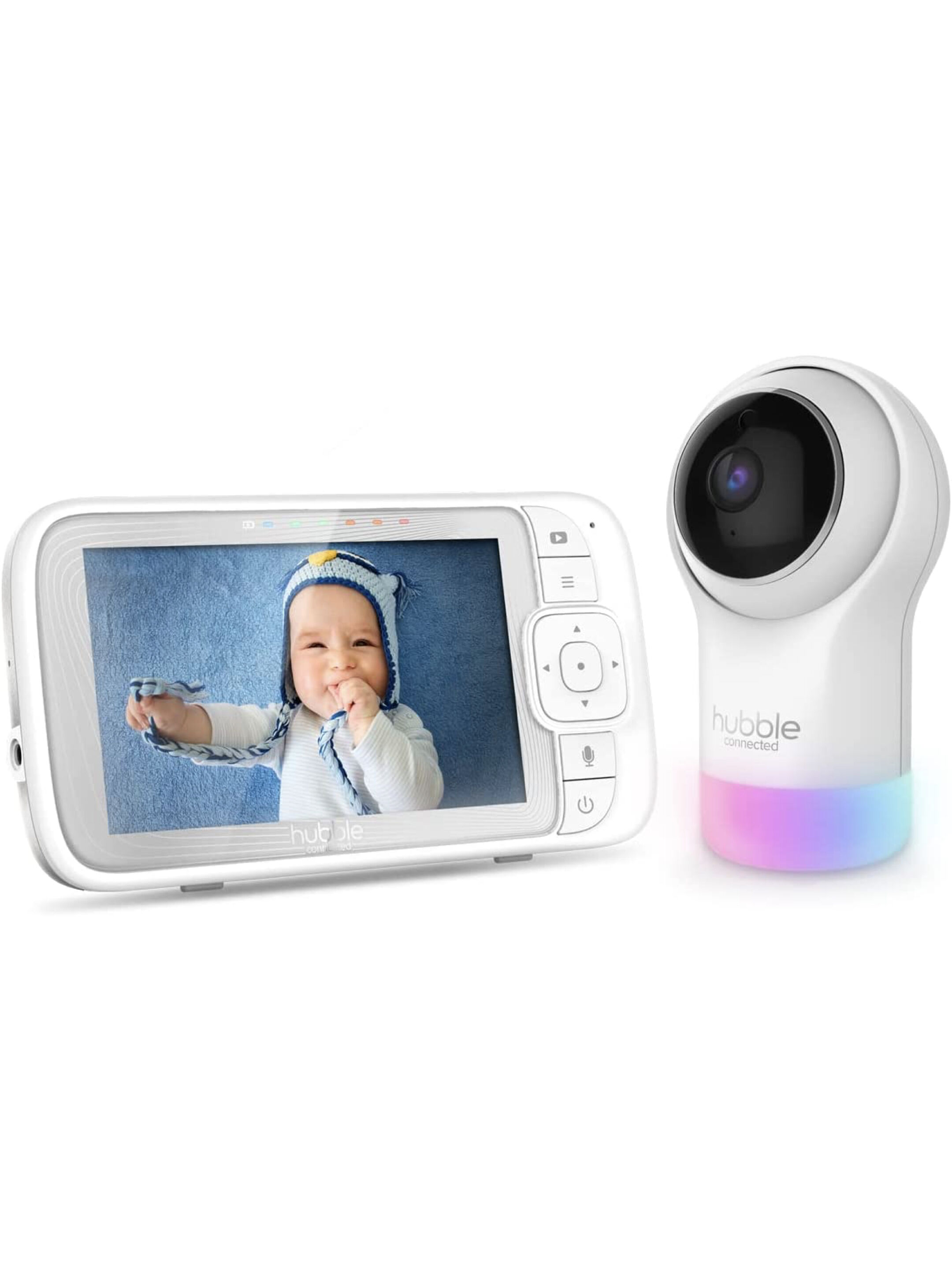 Hubble 5" Smart HD Baby Monitor with Night Light, Motorized Pan & Tilt, Digital Zoom