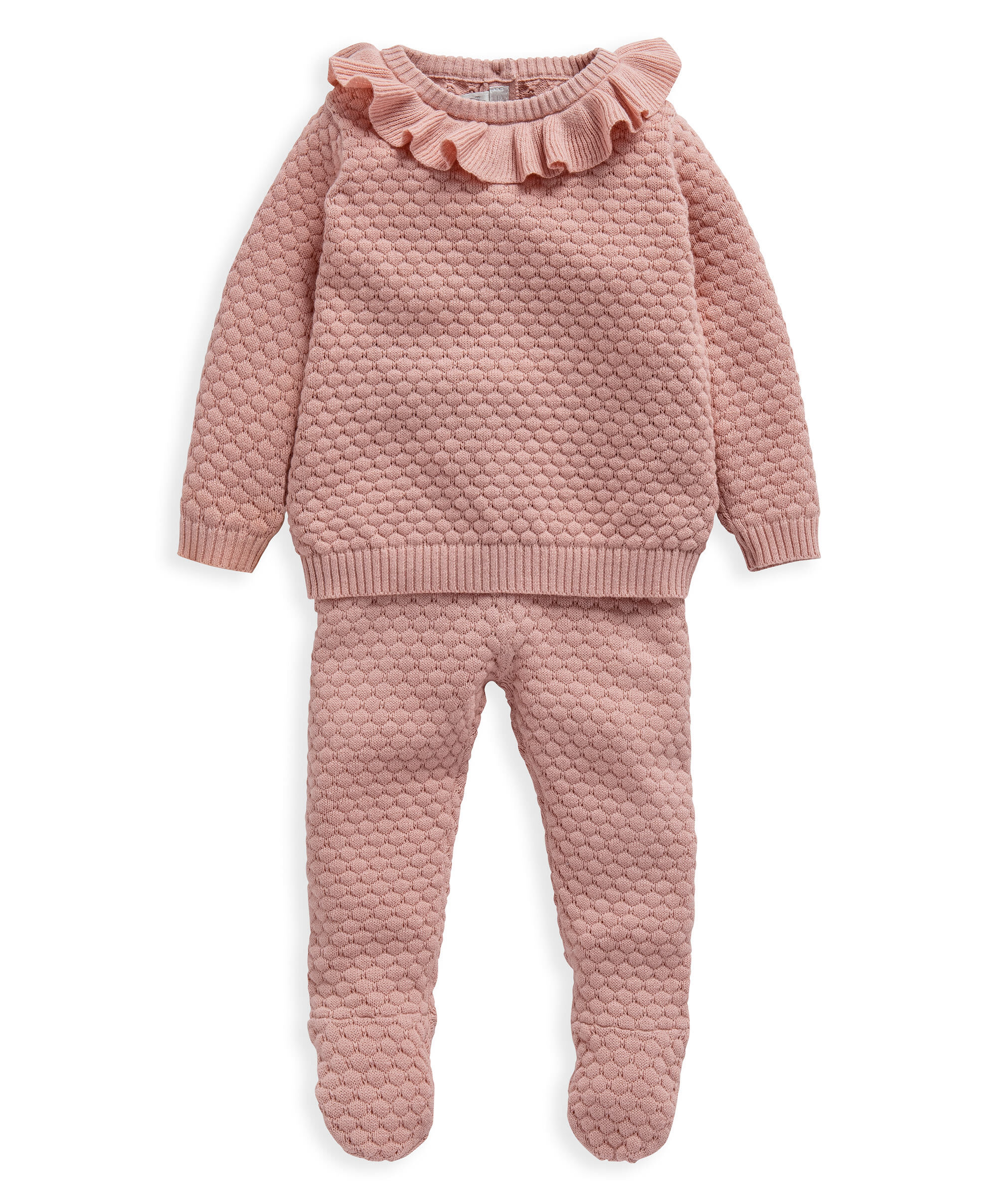 Pink Knitted 2 Piece Set image number 1
