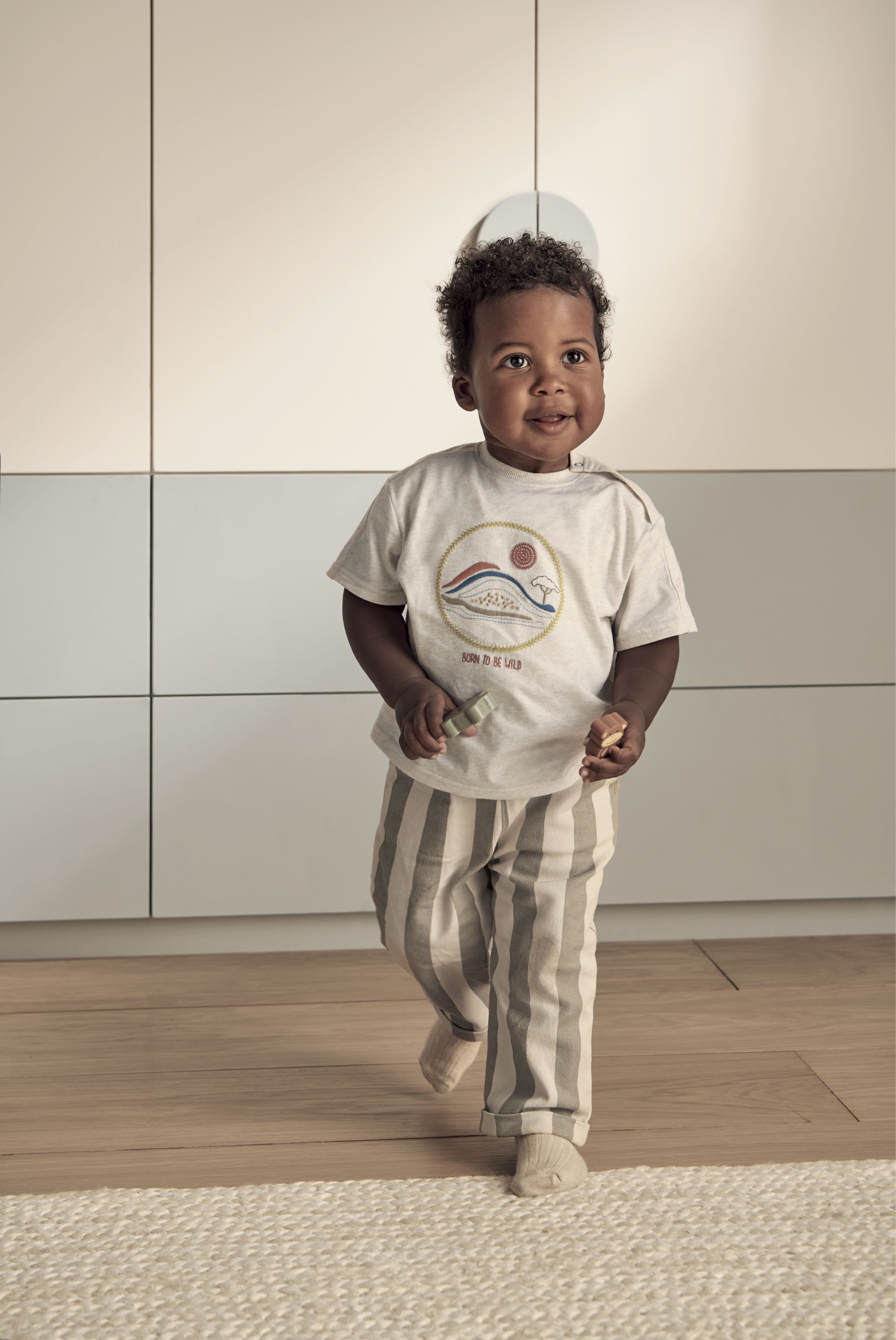 Stripped Twill Joggers image number 2