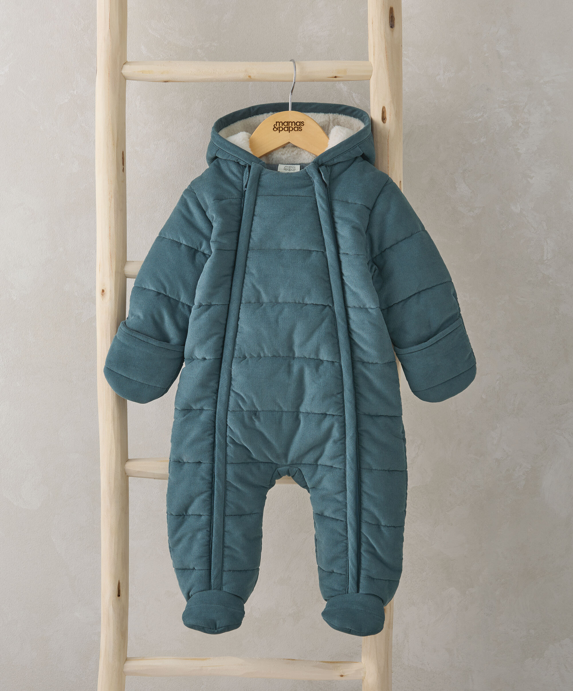 Quilted Pramsuit - Blue image number 1