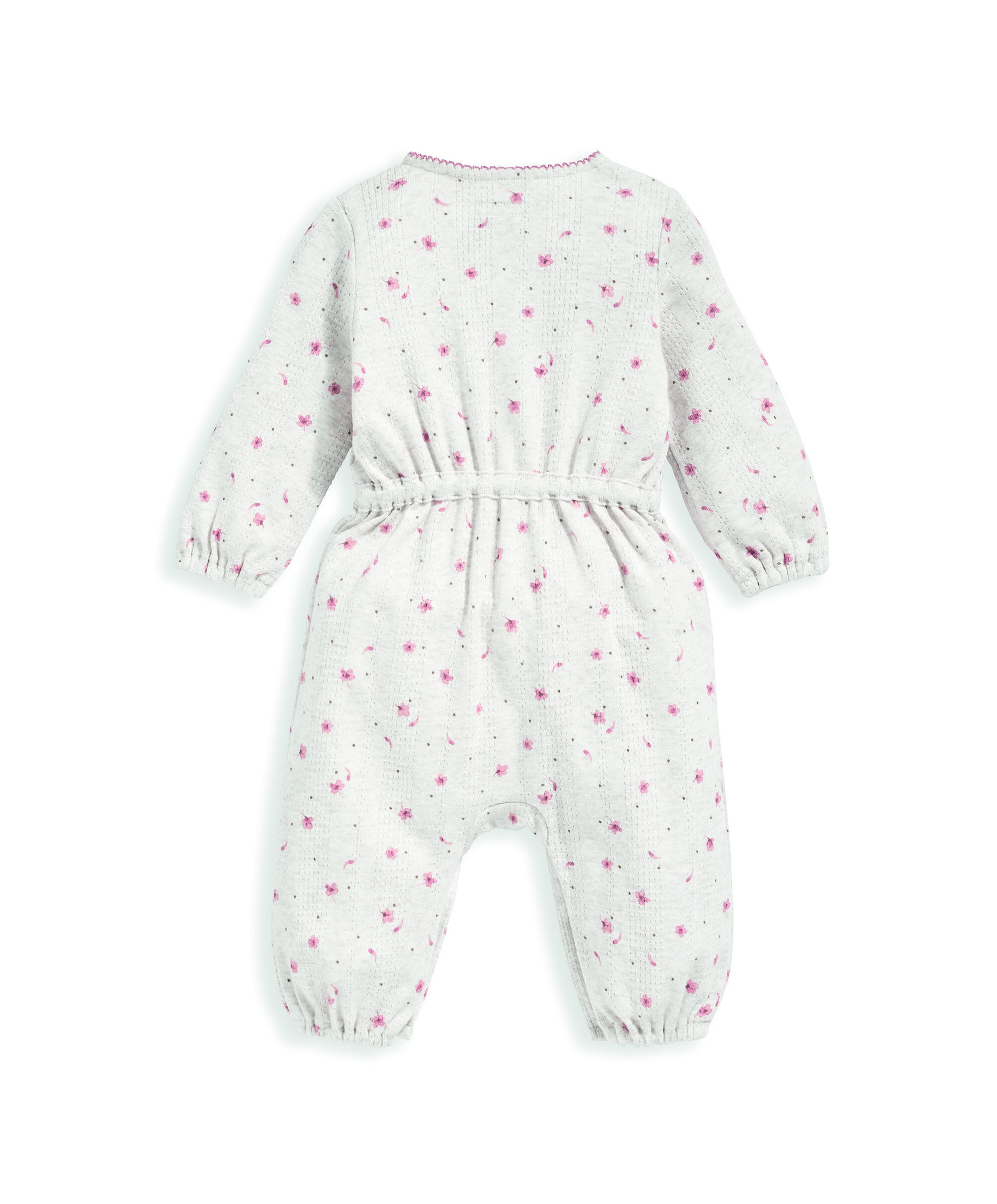 Floral Pointelle Waisted Romper image number 3