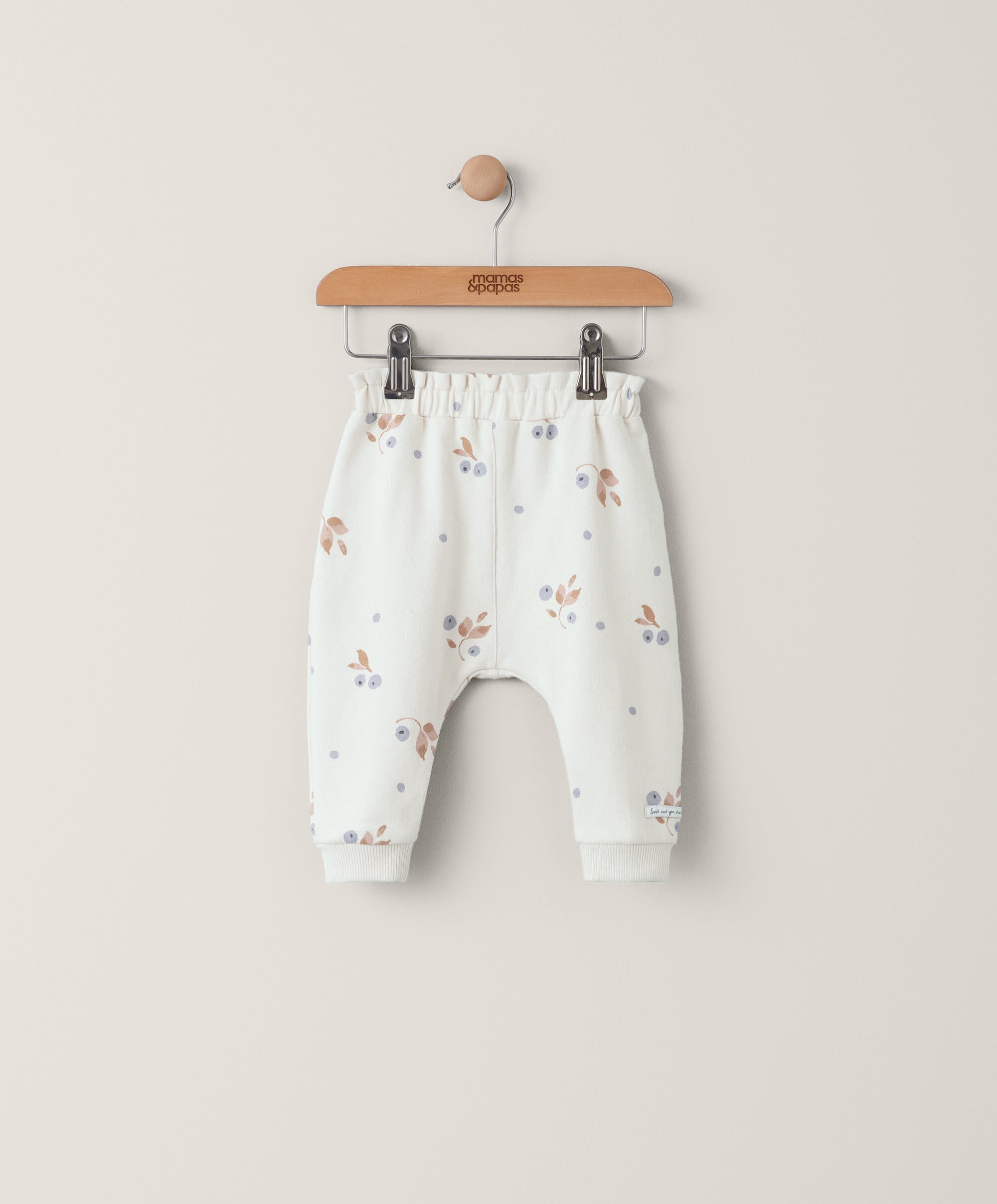 Berry Floral Print Joggers image number 1